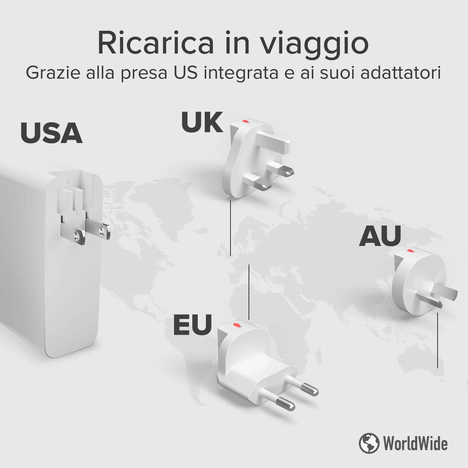 Adattatore caricatore universale da viaggio 100W - Image 7
