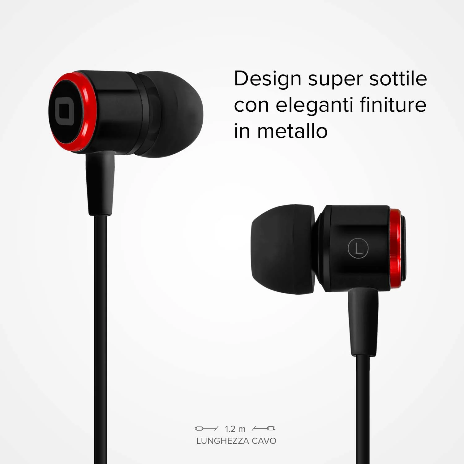 Auricolari filo stereo in-ear Studio Mix 100, jack 3,5 mm con microfono - Image 2