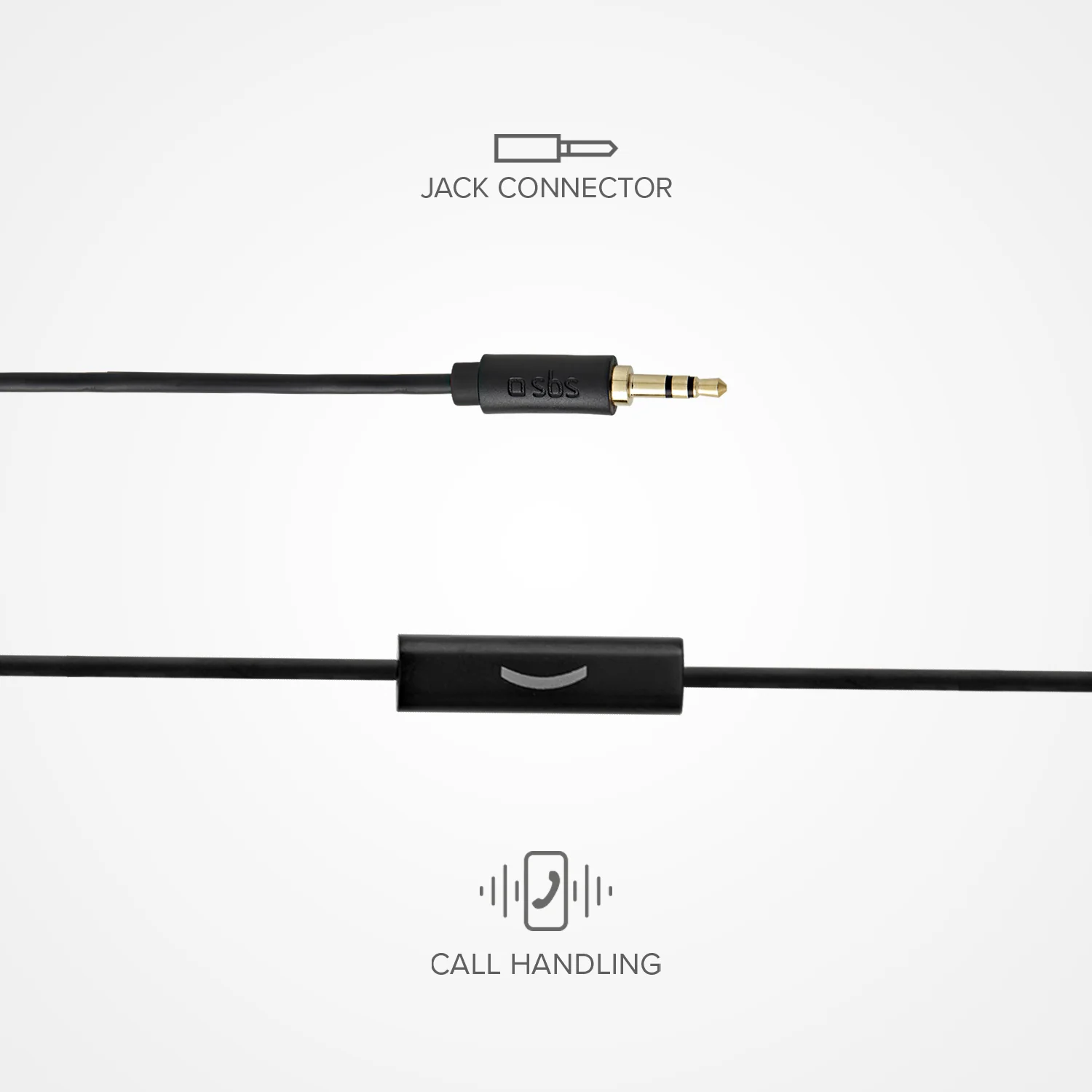 Auricolari filo stereo Duo, jack 3,5 mm con microfono e tasto alla risposta - Image 4