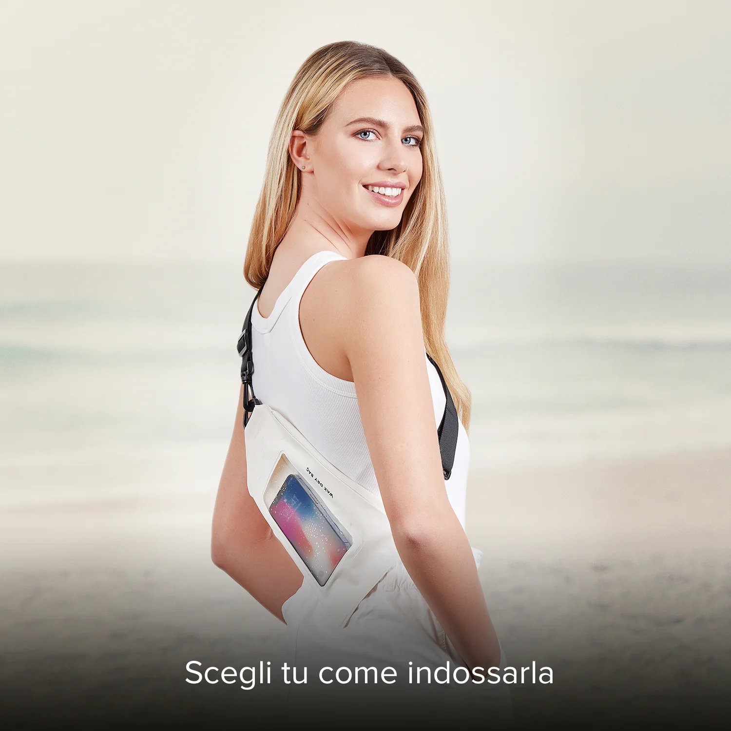 Borsa impermeabile touch screen per smartphone con tracolla - Image 23