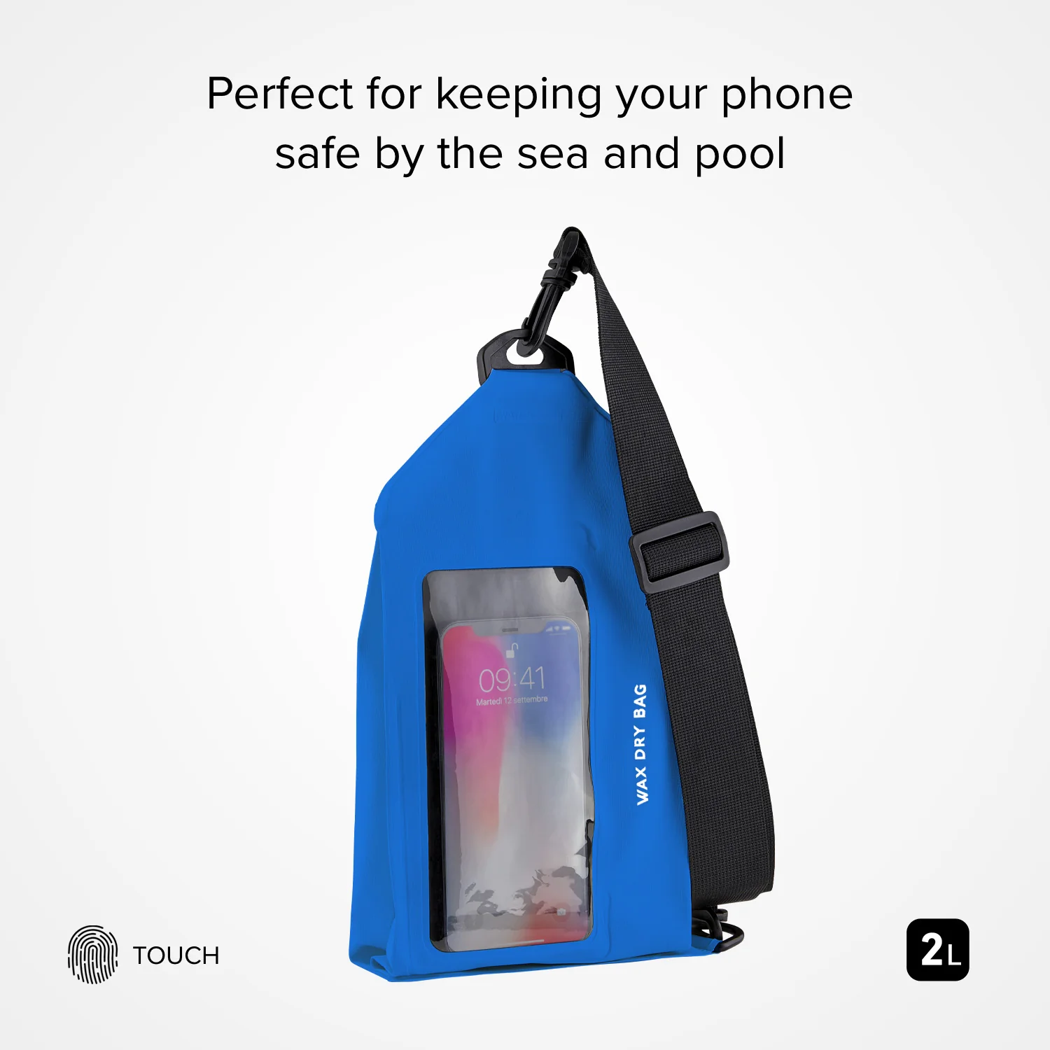 Borsa impermeabile touch screen per smartphone con tracolla - Image 3