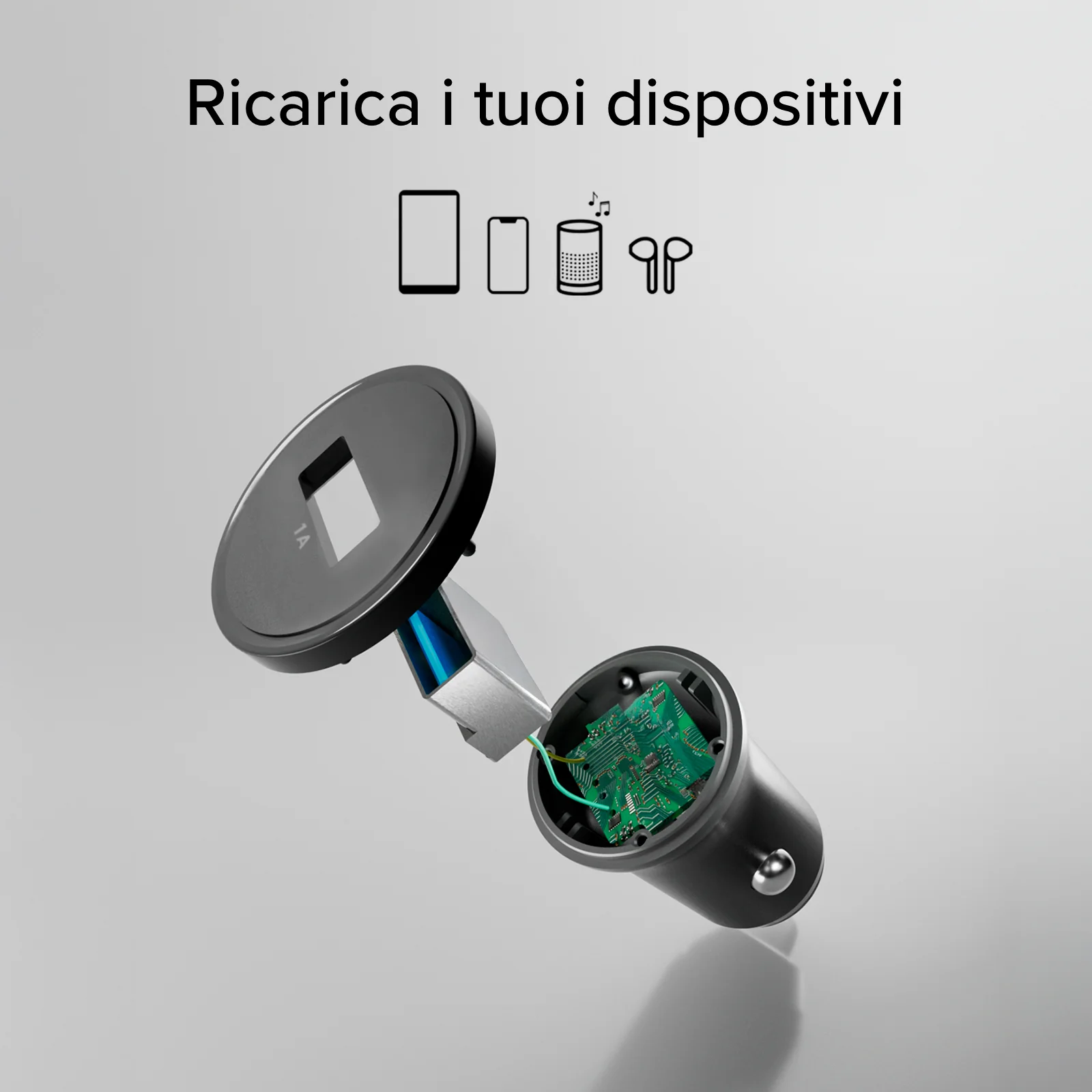 Mini caricatore auto 5 Watt - Ricarica standard con porta USB universale - Image 7