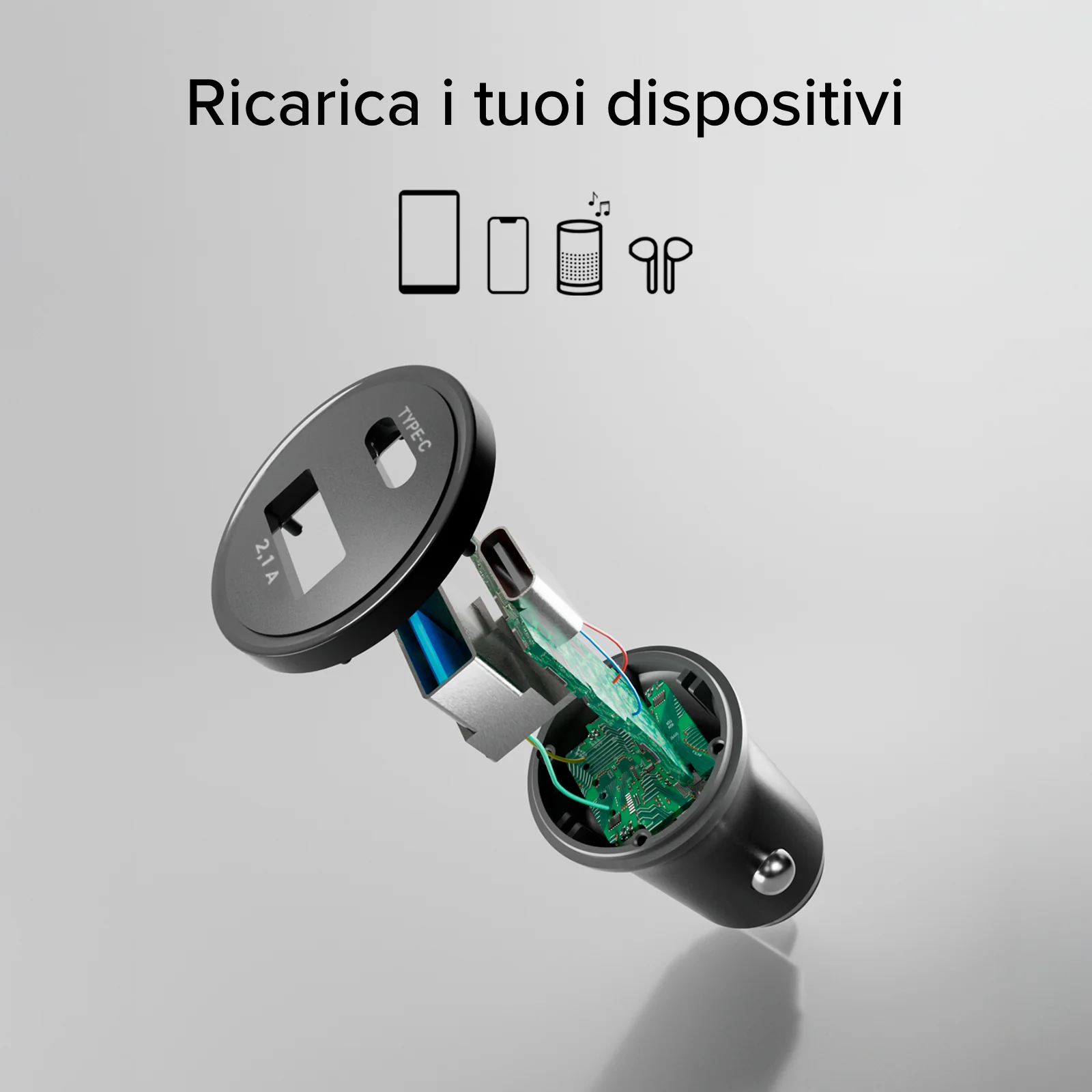 Caricabatterie da auto Type-C – USB da 2.1A - Image 7
