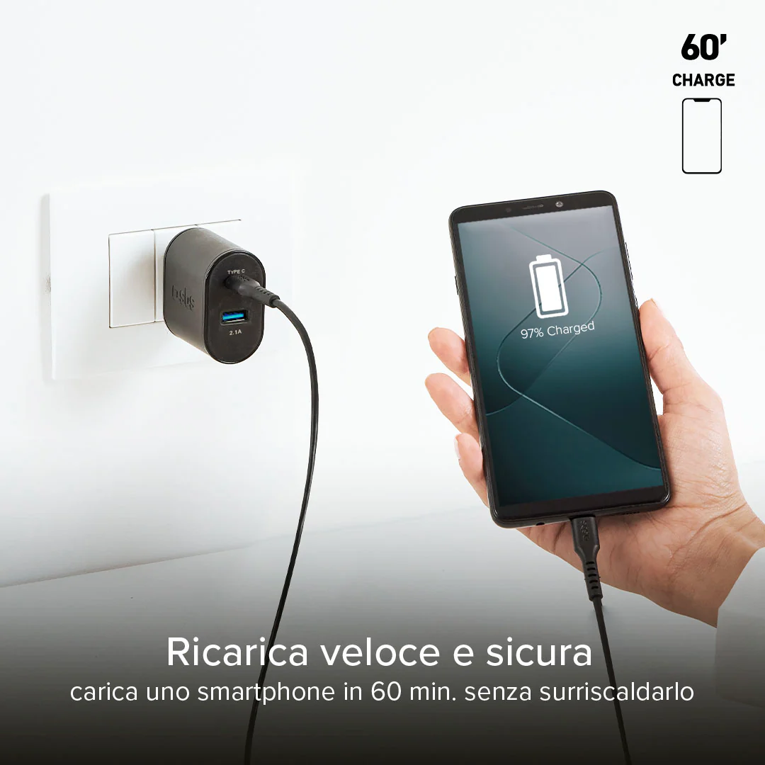Caricabatterie da viaggio USB-A - USB-C a ricarica rapida - Image 11
