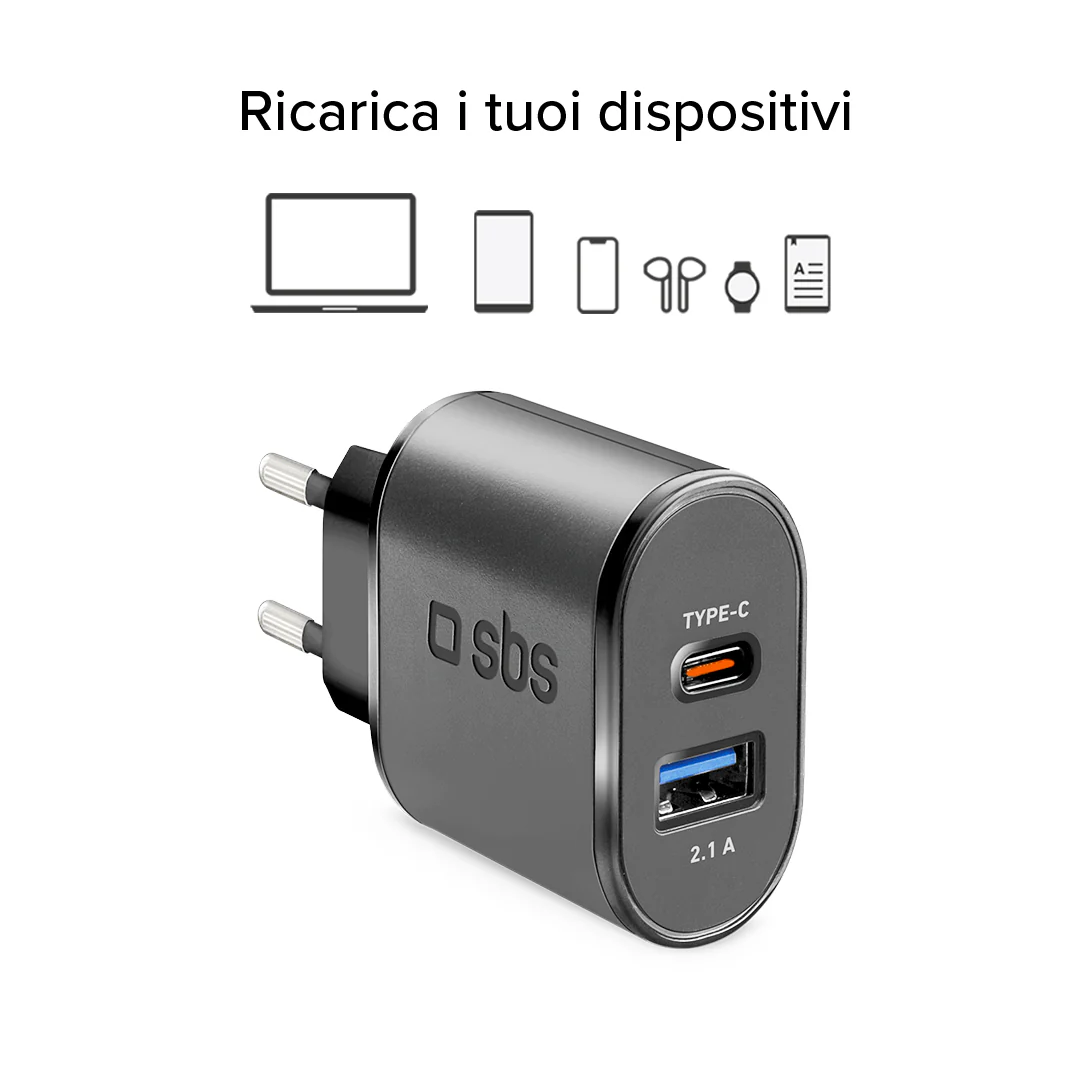 Caricabatterie da viaggio USB-A - USB-C a ricarica rapida - Image 3