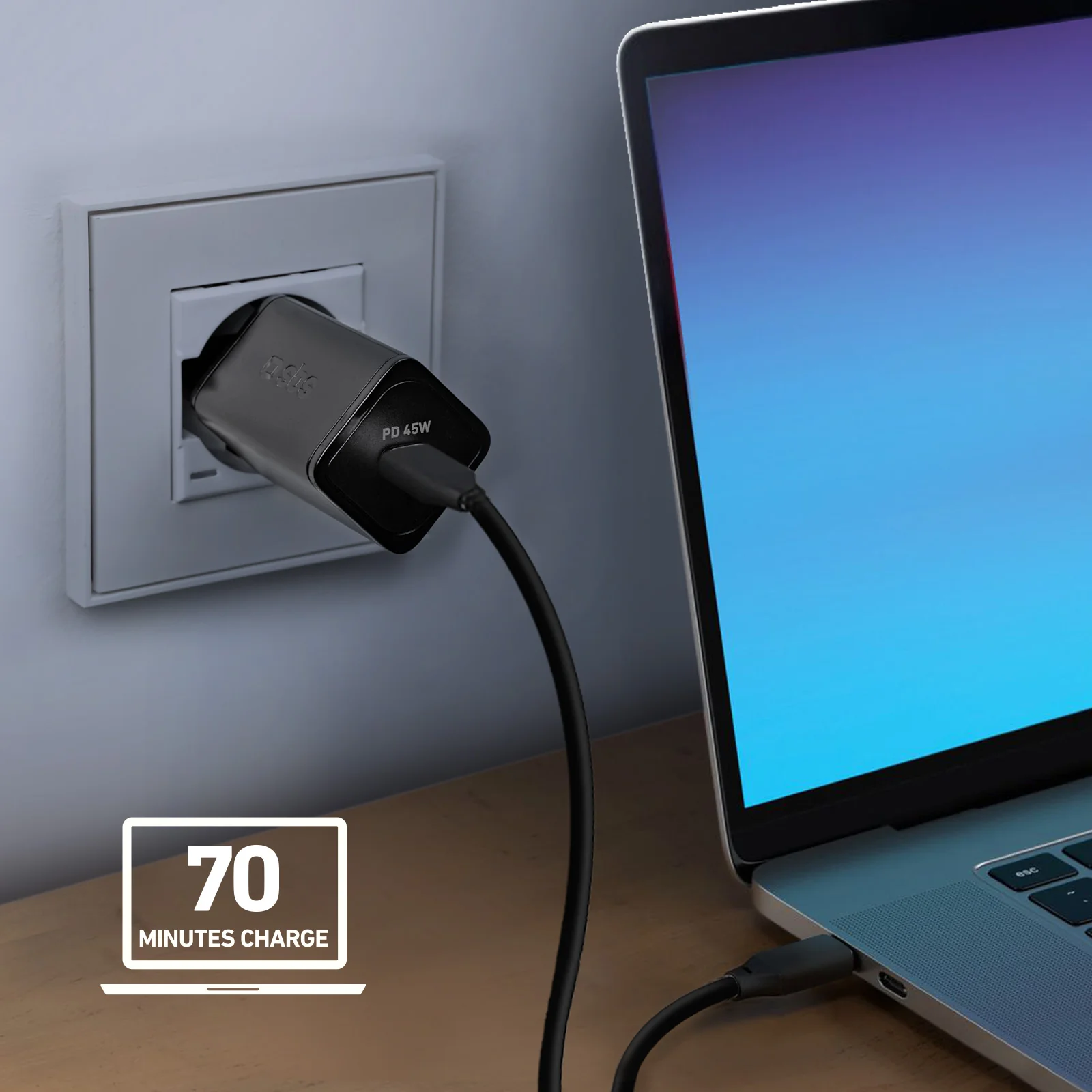 Caricabatterie da muro GaN, 1 uscita USB-C PD 45W - Image 11