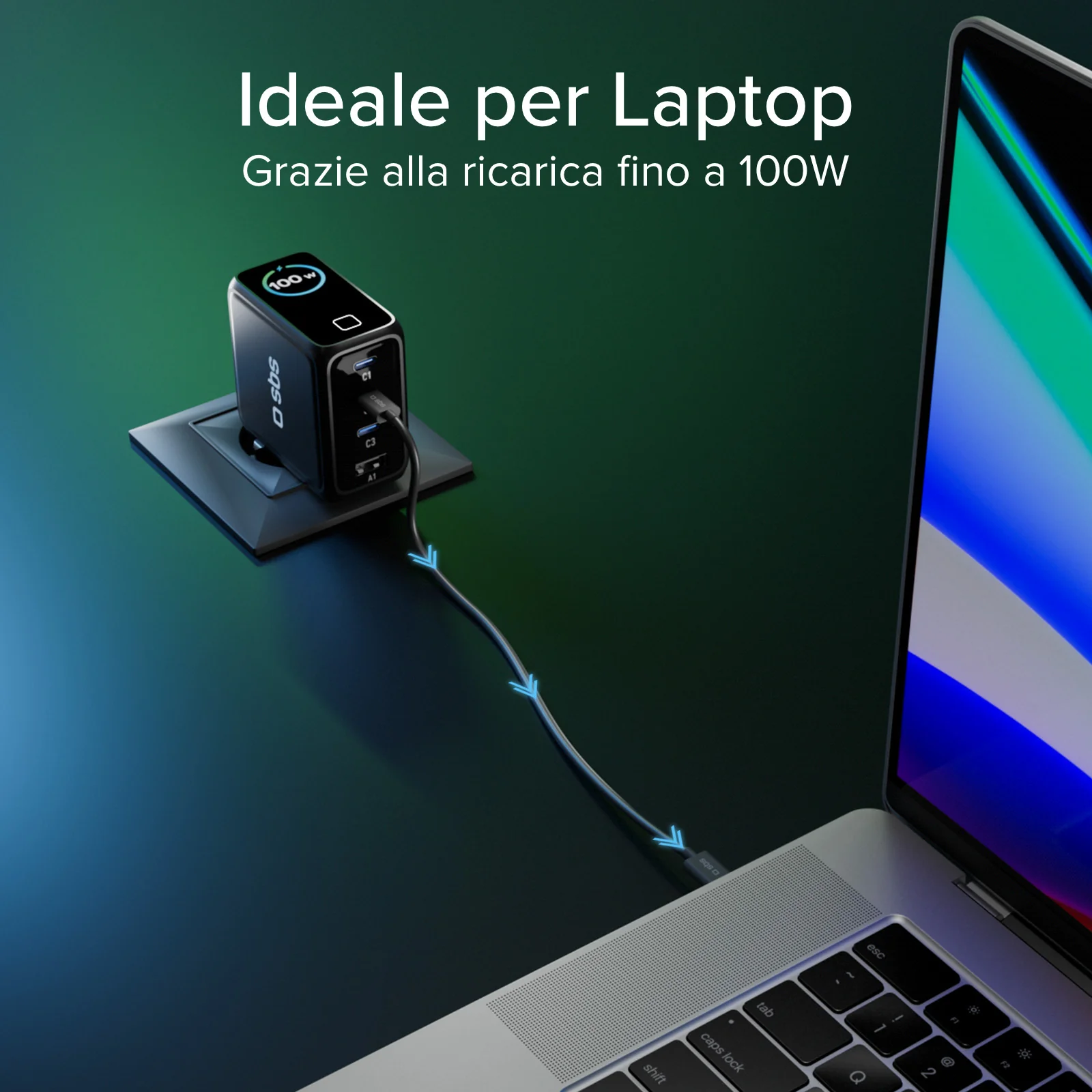 Caricatore USB-C da 100 W con display TFT e 4 porte per una ricarica veloce di smartphone, tablet e laptop - Image 16