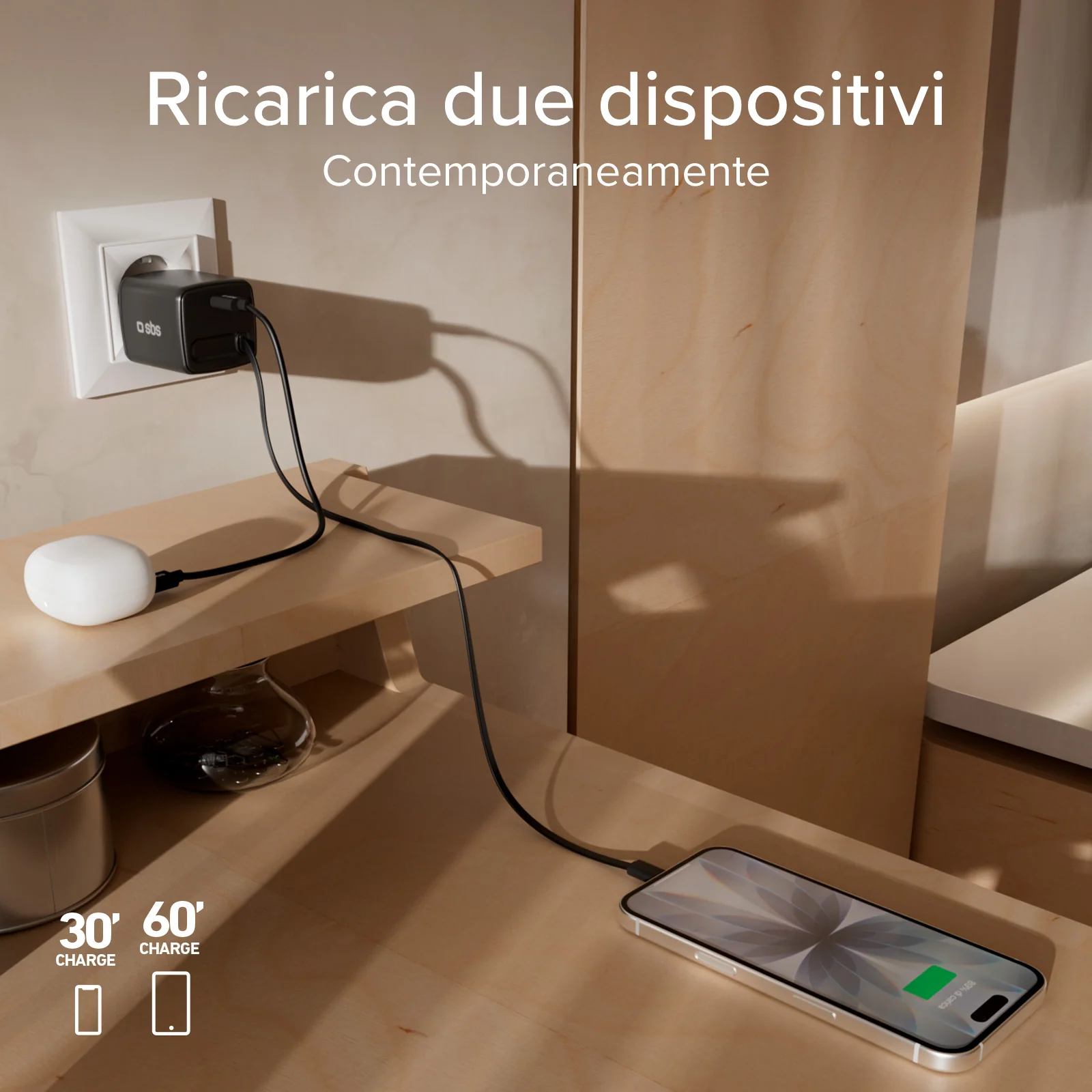 Caricatore GaN USB-C 30w con cavo retrattile - Image 17