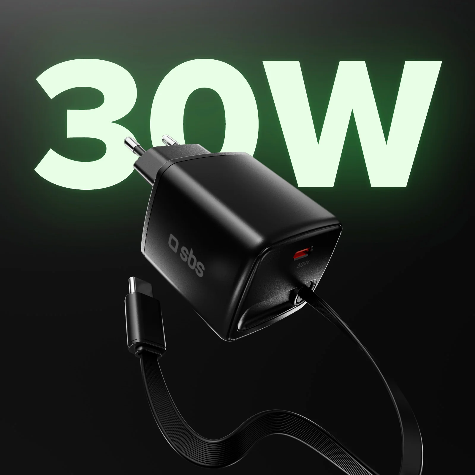Caricatore GaN USB-C 30w con cavo retrattile - Image 3