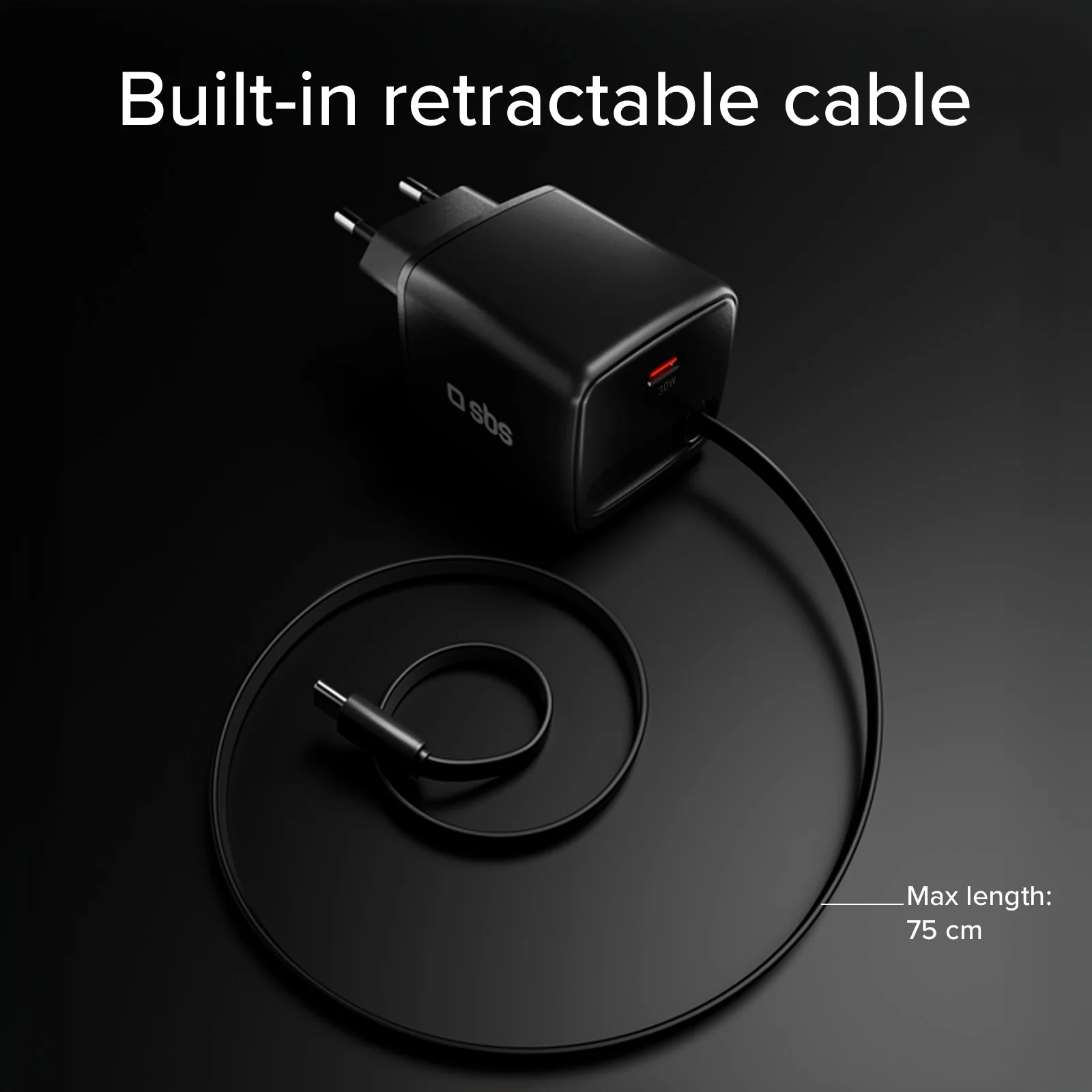 Caricatore GaN USB-C 30w con cavo retrattile - Image 8