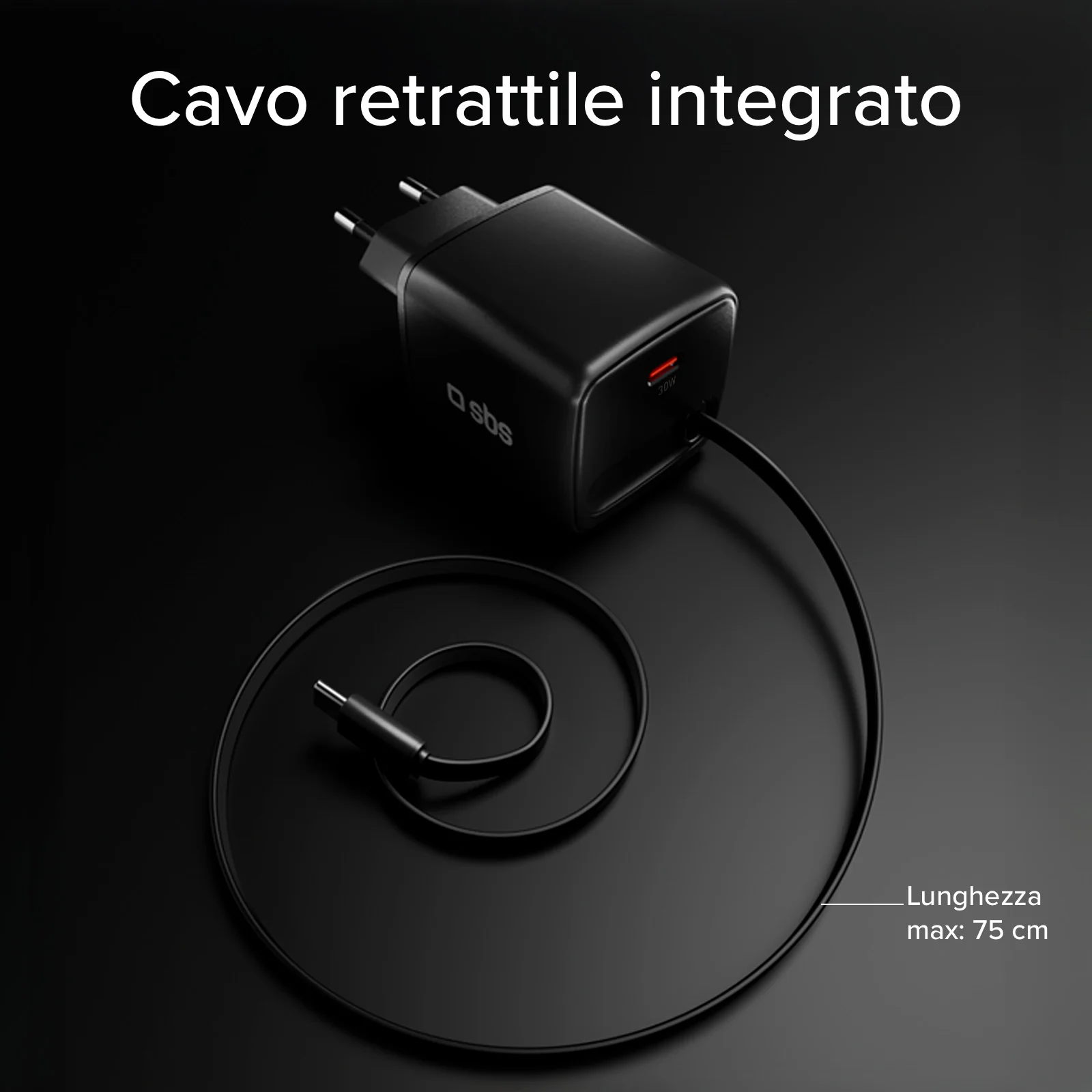 Caricatore GaN USB-C 30w con cavo retrattile - Image 9