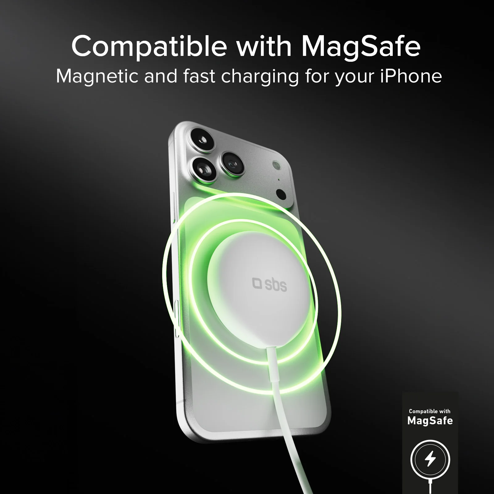 Caricatore wireless compatibile MagSafe Qi2.2 25 W con cavo USB-C integrato - Image 10