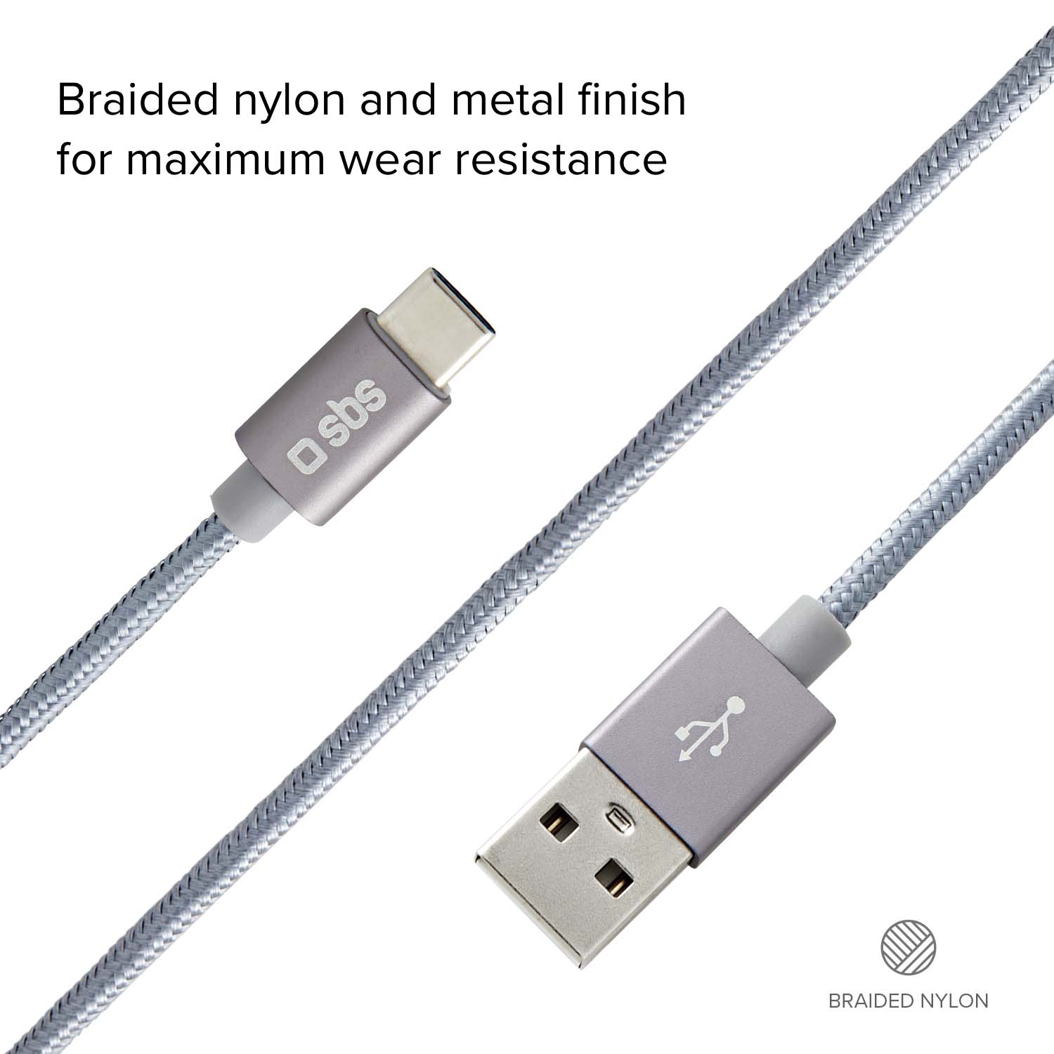 Cavo dati e ricarica in nylon 1.5 m - Connettori USB a USB-C - Image 5
