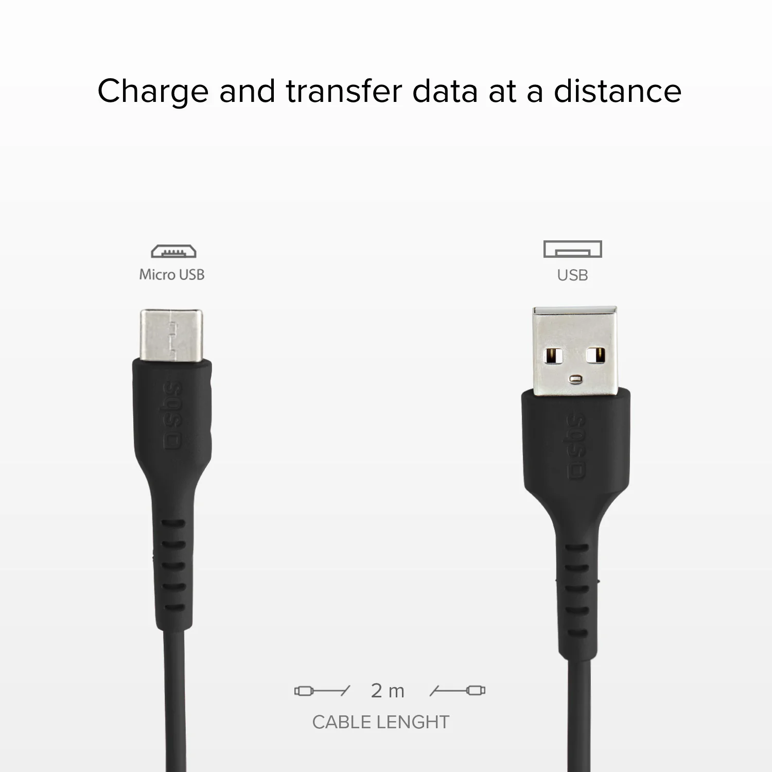Cavo dati 2 m nero - Connettori USB a Micro-USB - Image 3