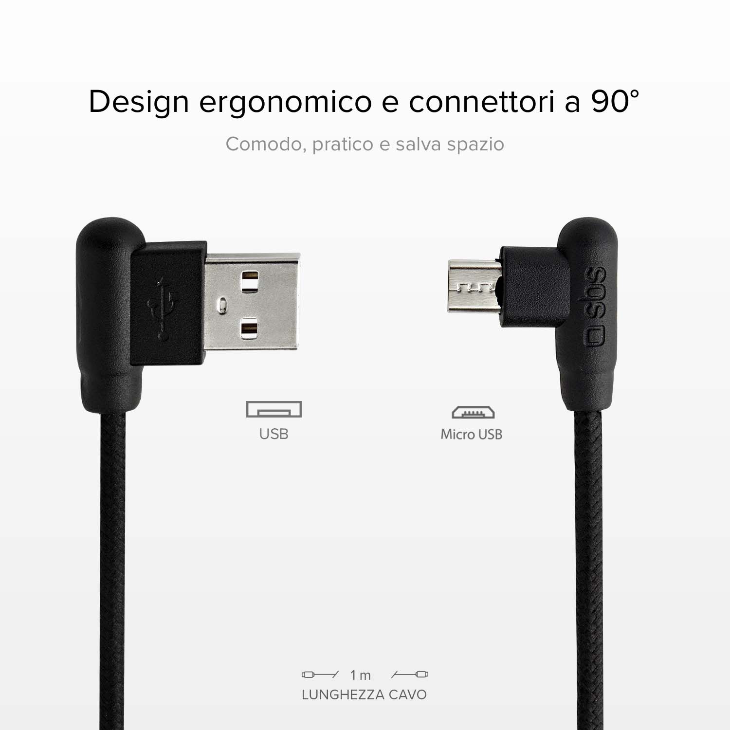 Cavo Micro USB con connettori a 90° - Image 3