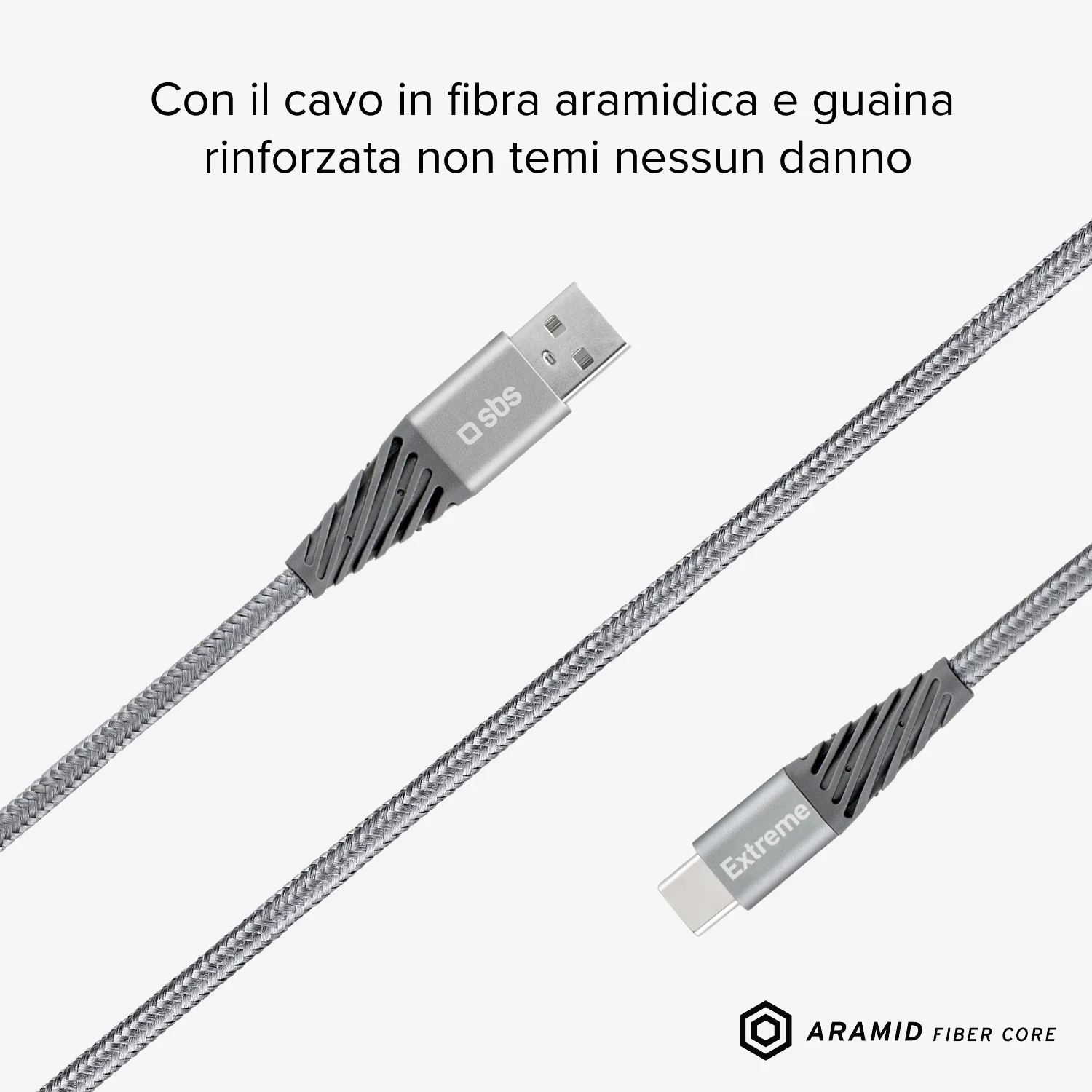 Cavo USB-A - USB-C dati e ricarica ultra resistente in fibra aramidica 1.5 m - Image 6
