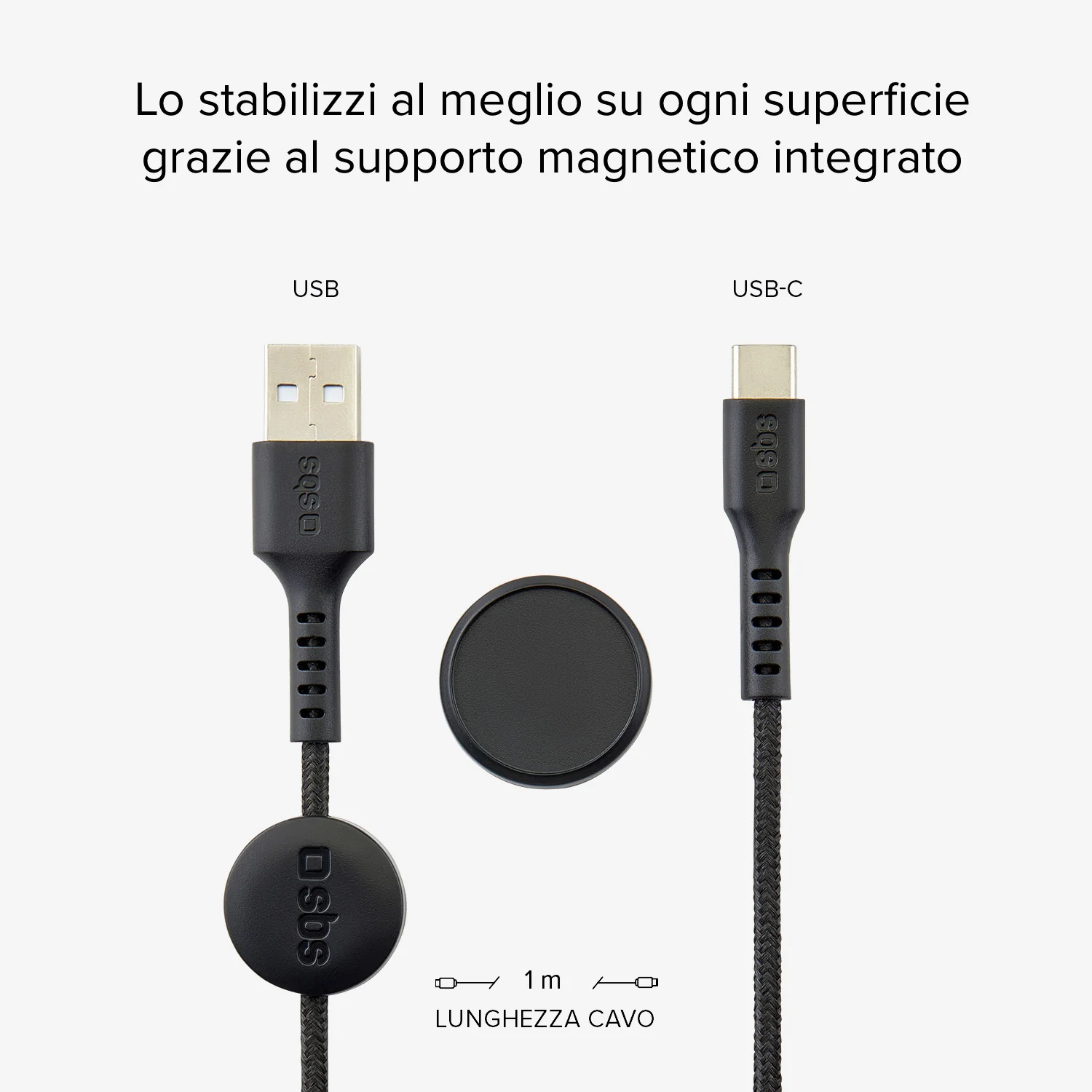 Cavo dati e ricarica con supporto magnetico - Connettori USB a USB-C - Image 3