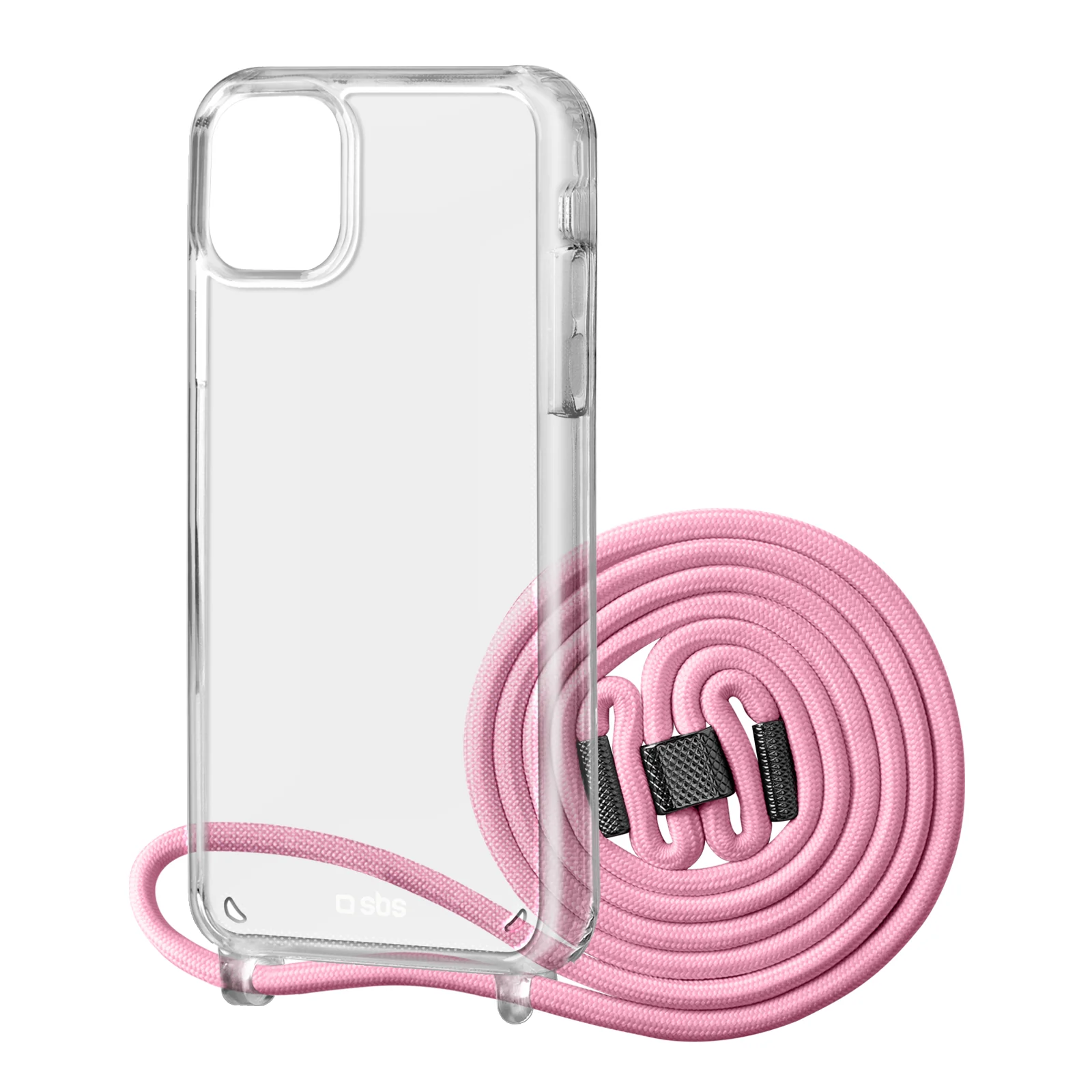 Cover trasparente con laccio da collo colorato per iPhone 11 Pro - Image 5