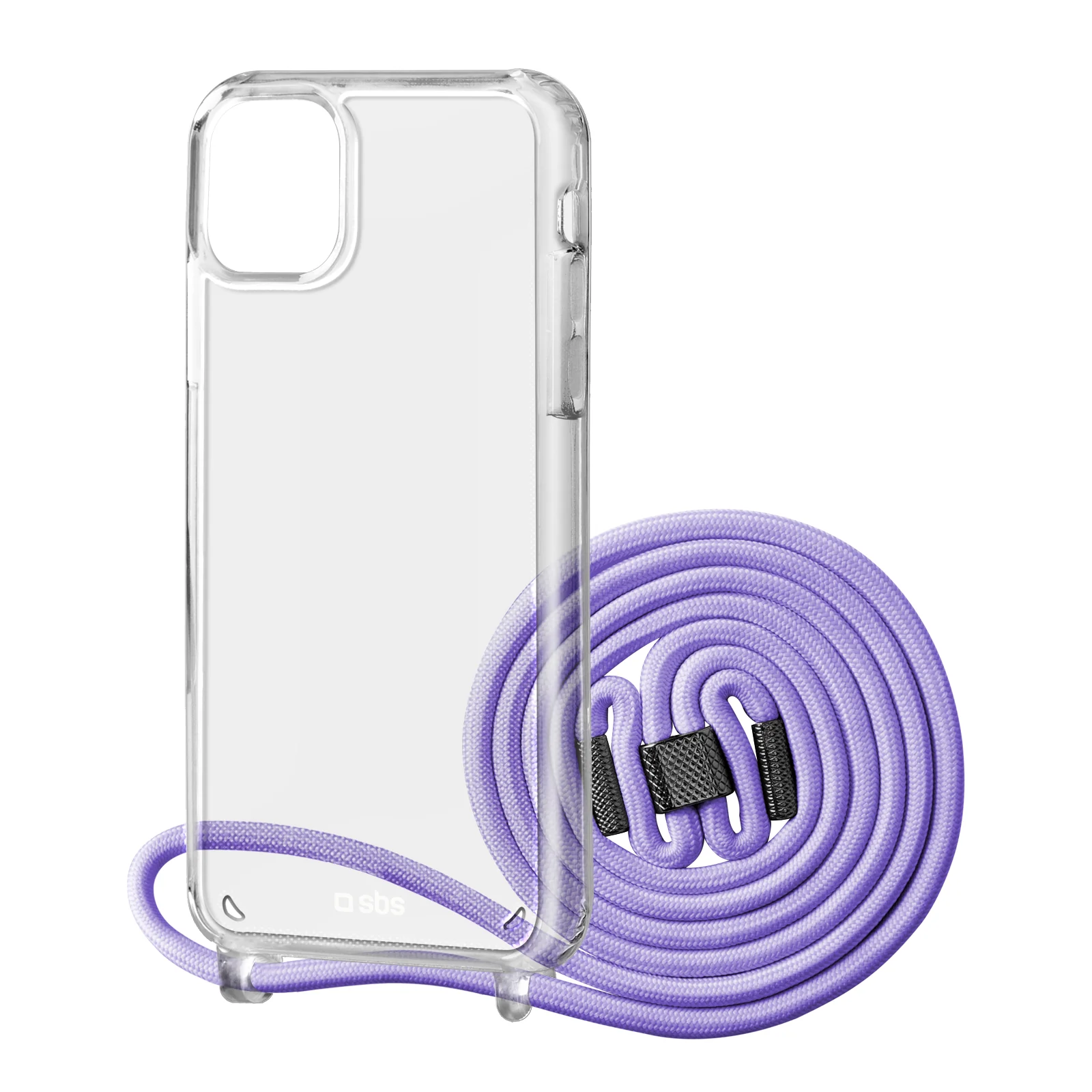 Cover trasparente con laccio da collo colorato per iPhone 12/12 Pro - Image 5