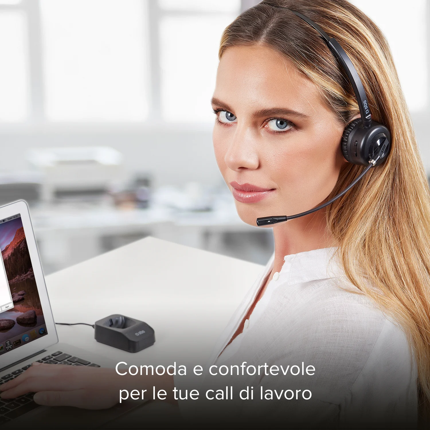Cuffia mono Wireless Multipoint con microfono - Image 8