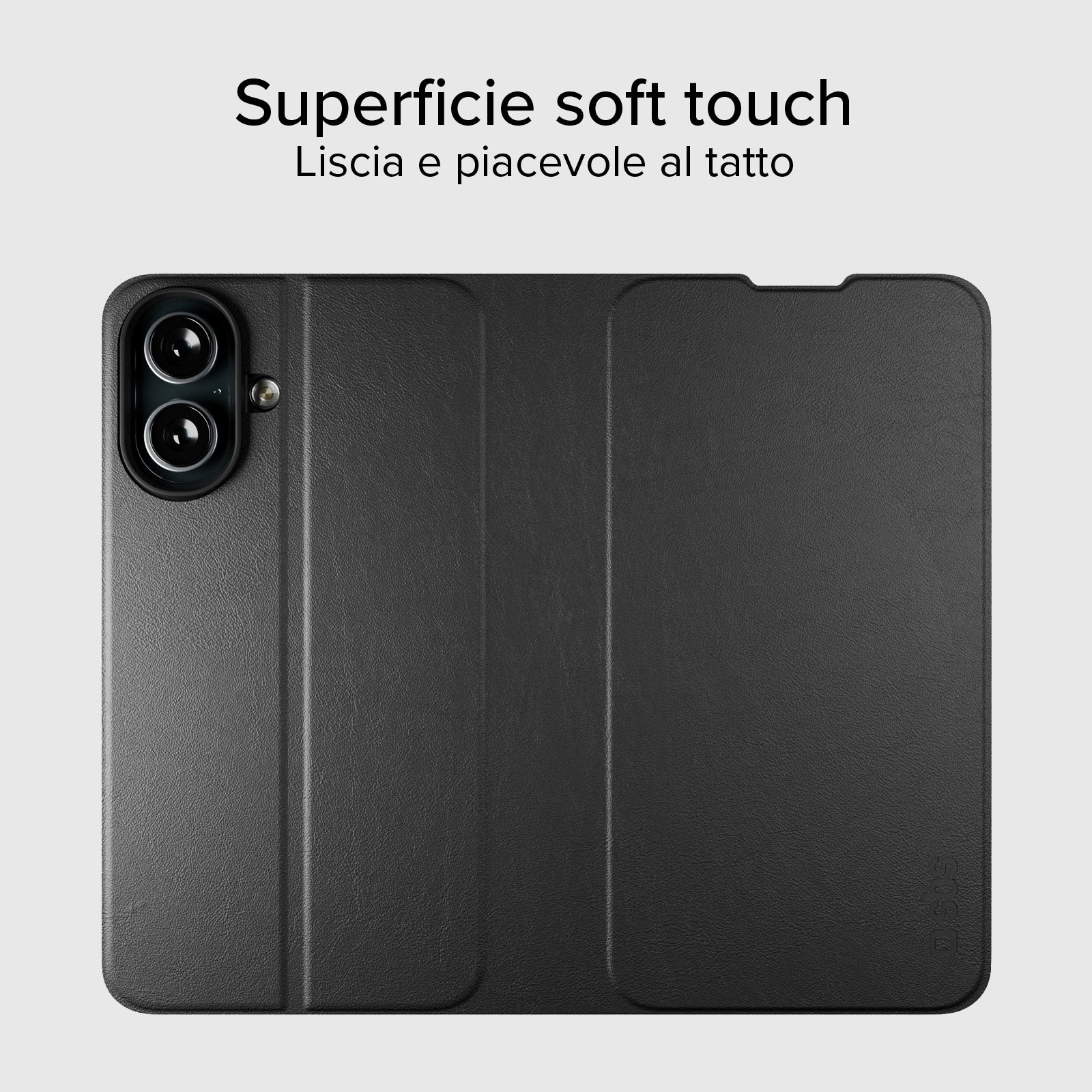 Custodia a libro con supporto stand e superficie soft touch per iPhone 16 Plus - Image 5