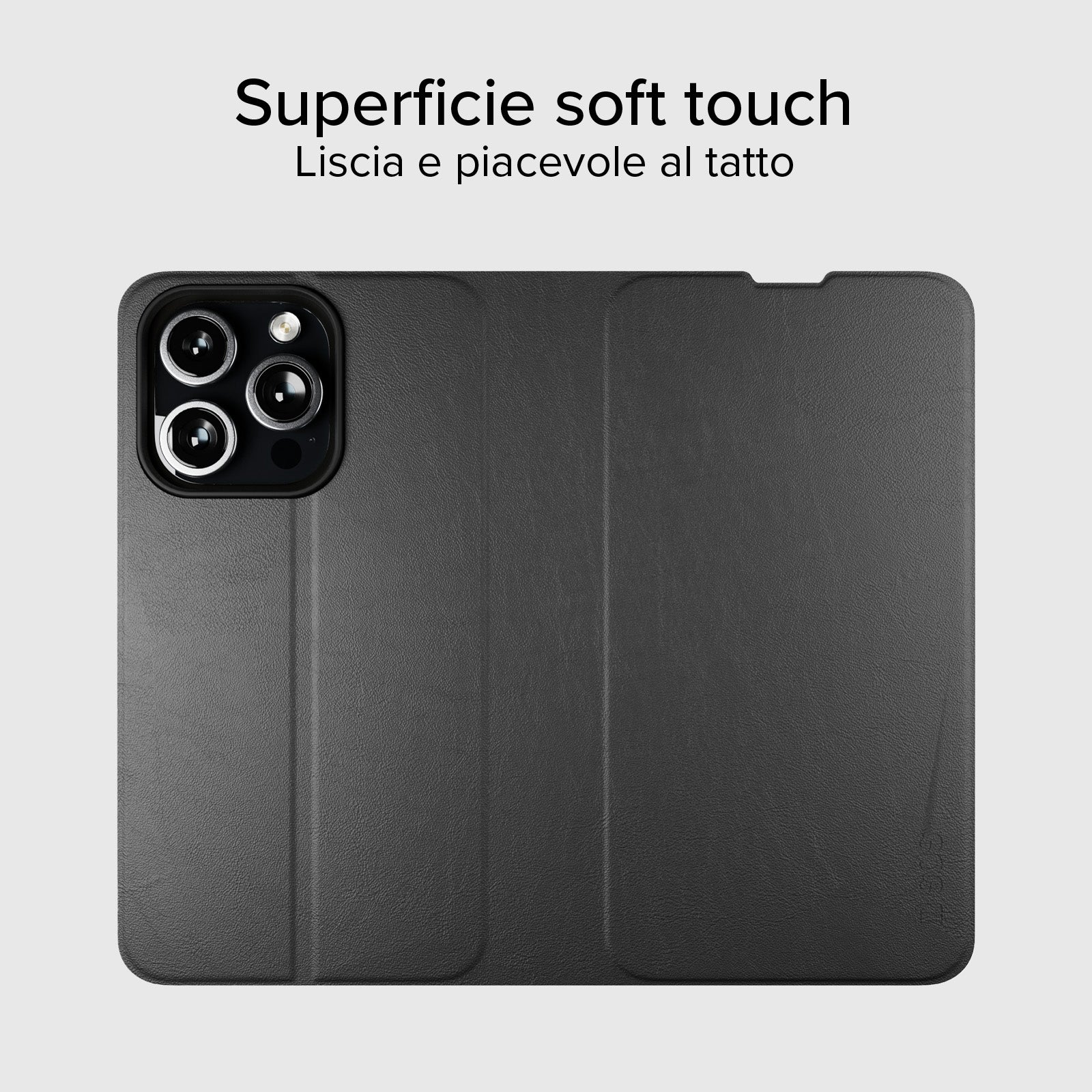 Custodia a libro con supporto stand e superficie soft touch per iPhone 16 Pro - Image 5