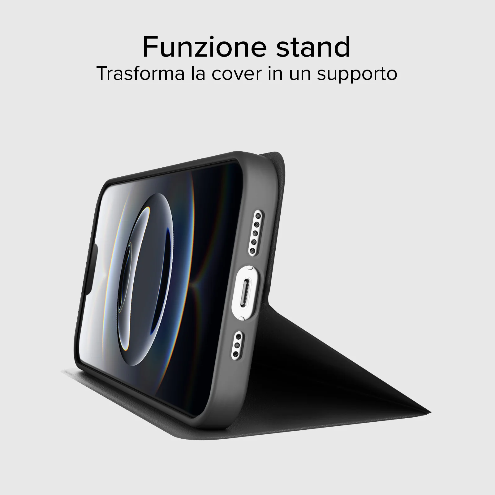 Custodia a libro con supporto stand e superficie soft touch per iPhone 17e/16e - Image 5