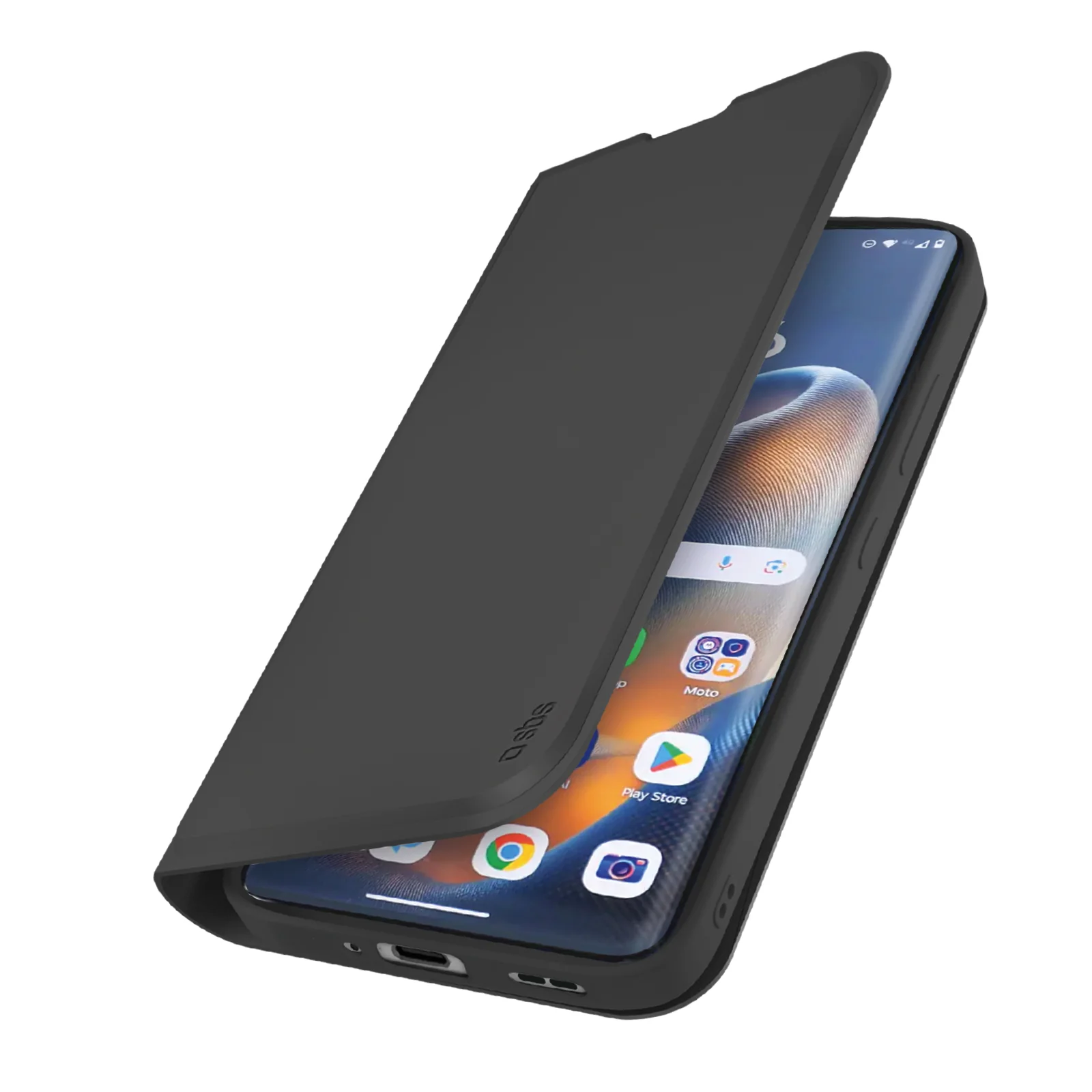 Custodia a libro con supporto stand e superficie soft touch per Motorola Edge 60