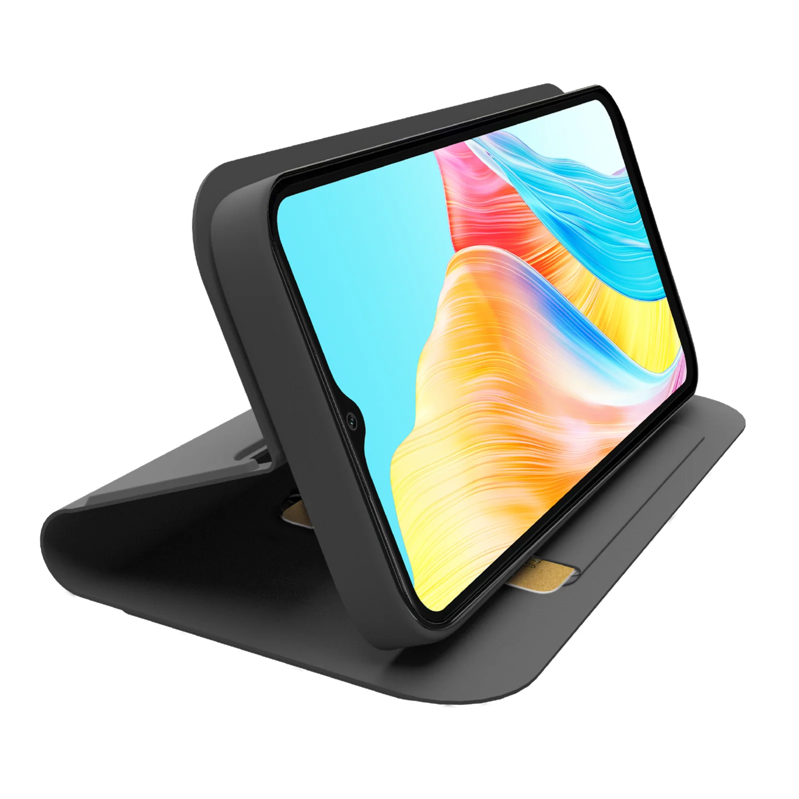 Custodia a libro con supporto stand e superficie soft touch per Oppo A18 - Image 2