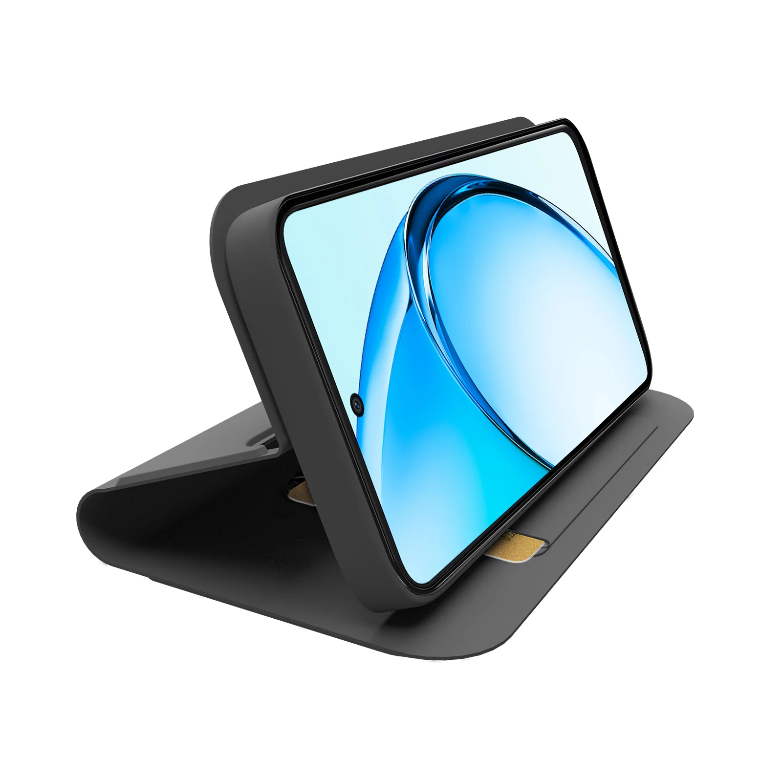Custodia a libro con supporto stand e superficie soft touch per Oppo A60 - Image 2