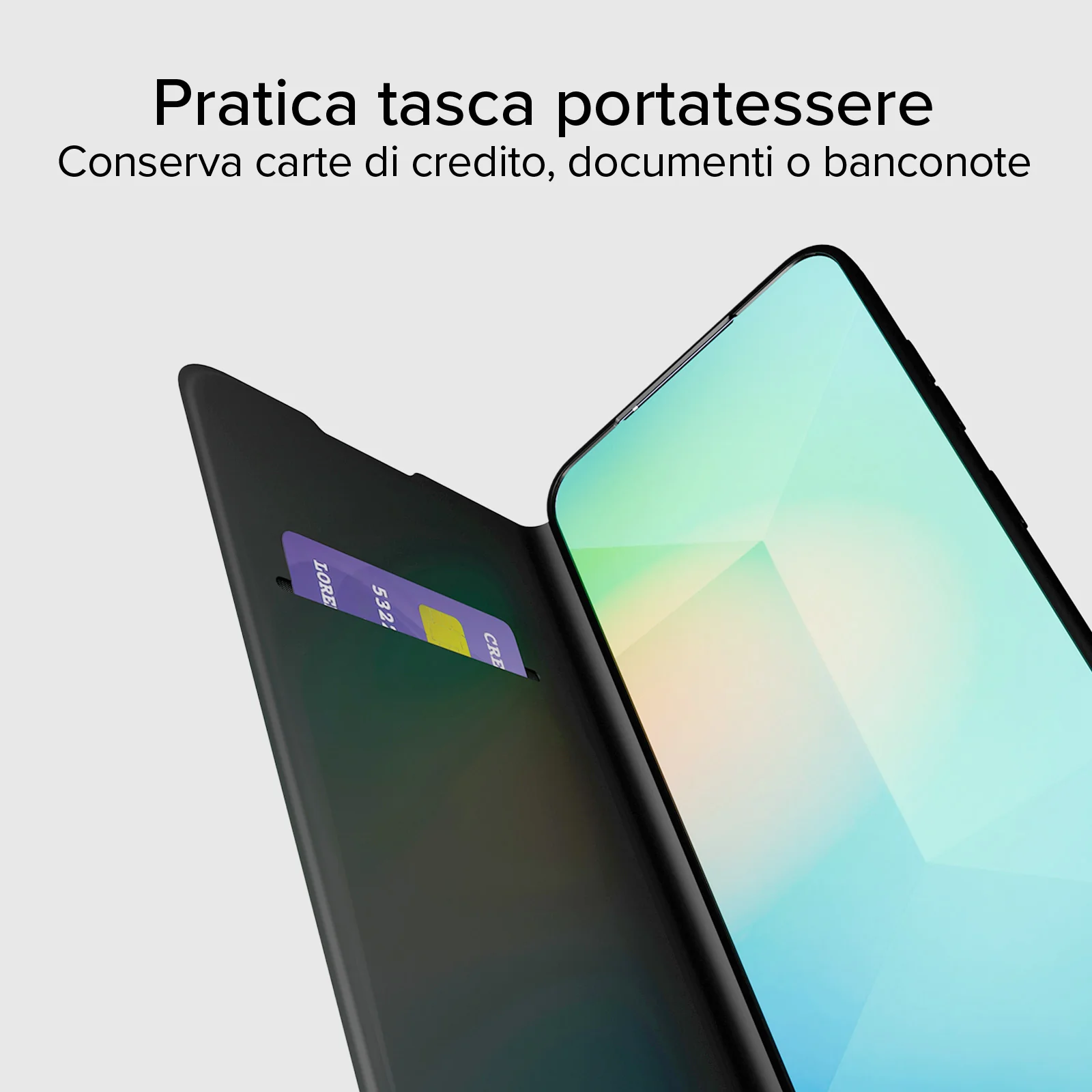 Custodia a libro con supporto stand e superficie soft touch per Samsung S25 - Image 9