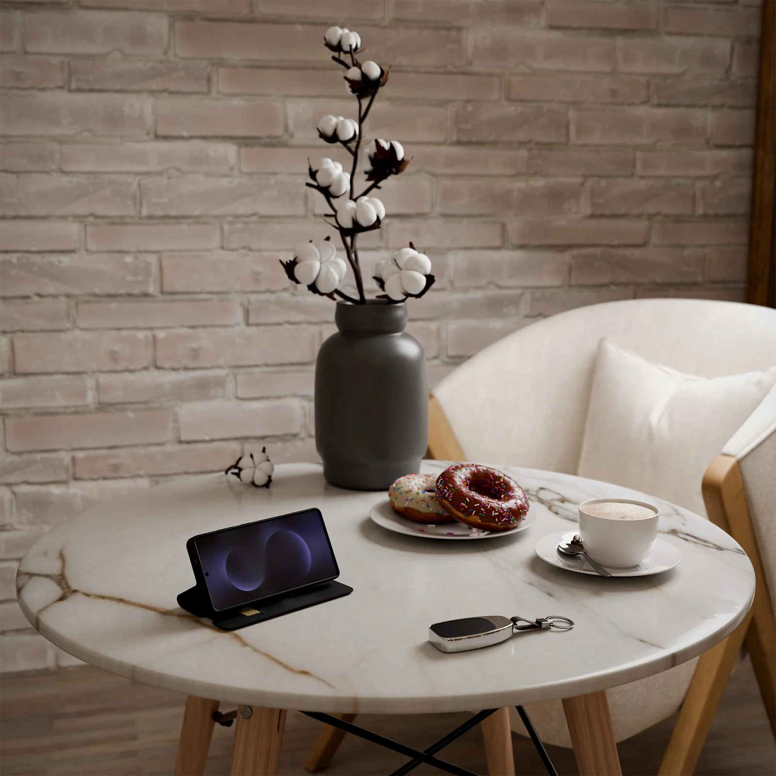 Custodia a libro con supporto stand e superficie soft touch per Samsung S26 - Image 13