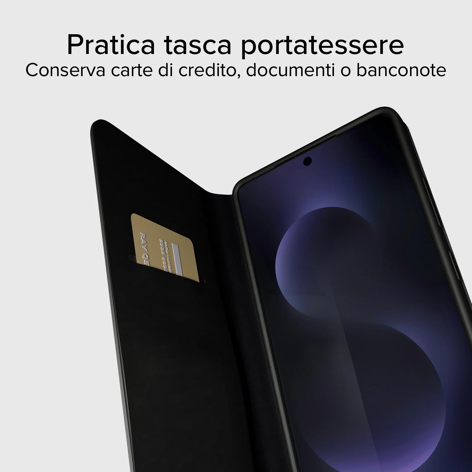 Custodia a libro con supporto stand e superficie soft touch per Samsung S26 - Image 9