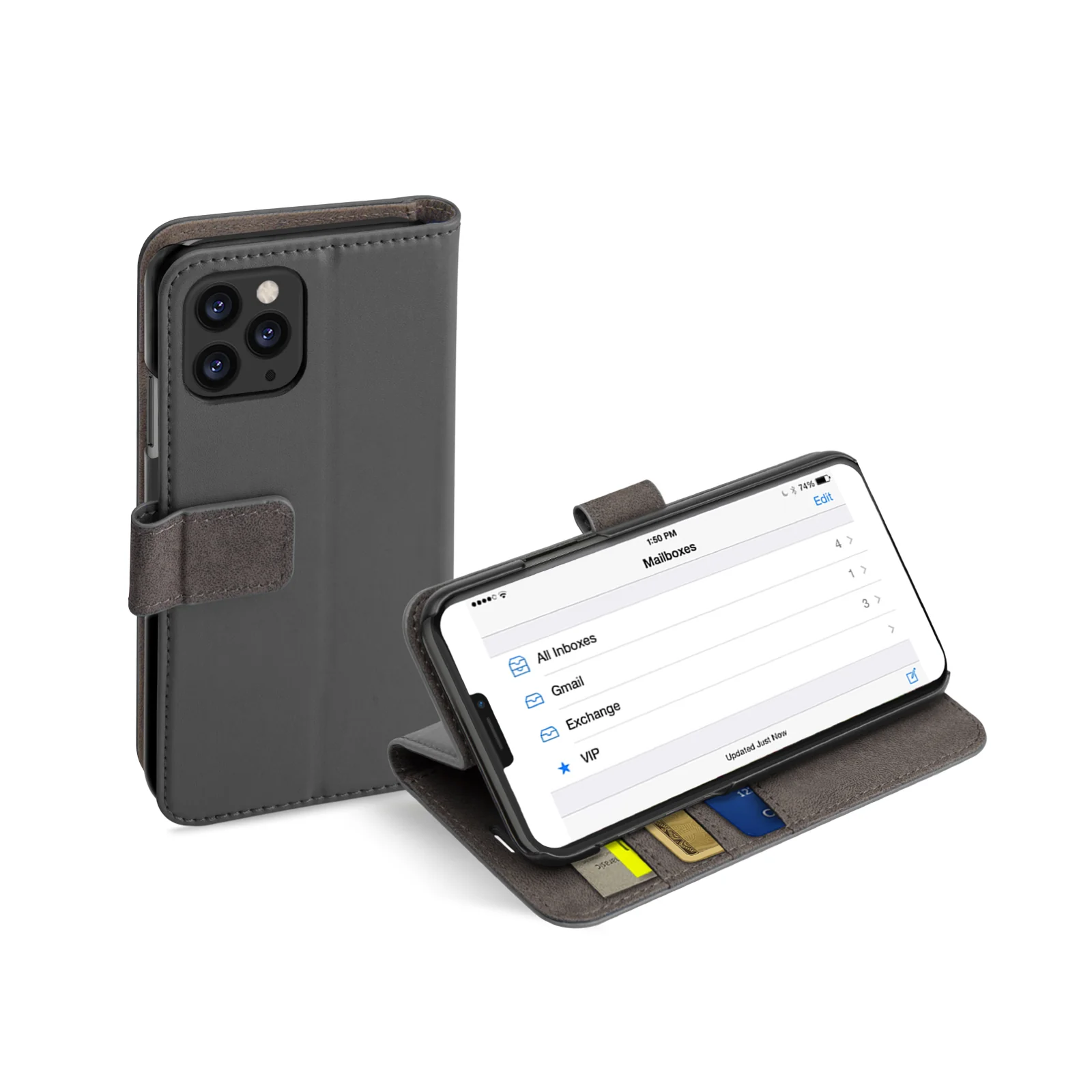 Custodia Book Wallet con funzione stand per iPhone 12 Pro Max - Image 2