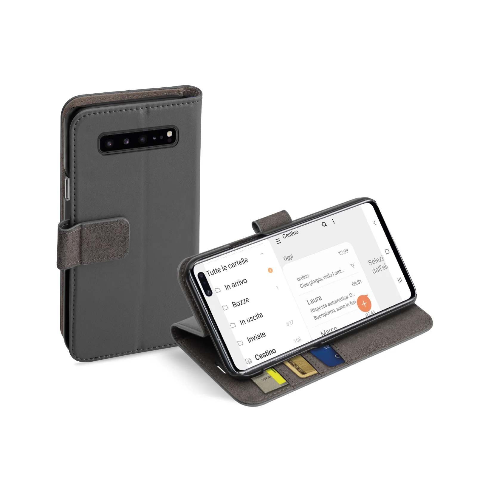Custodia Book Wallet con funzione stand per Samsung Galaxy S10 5G - Image 3