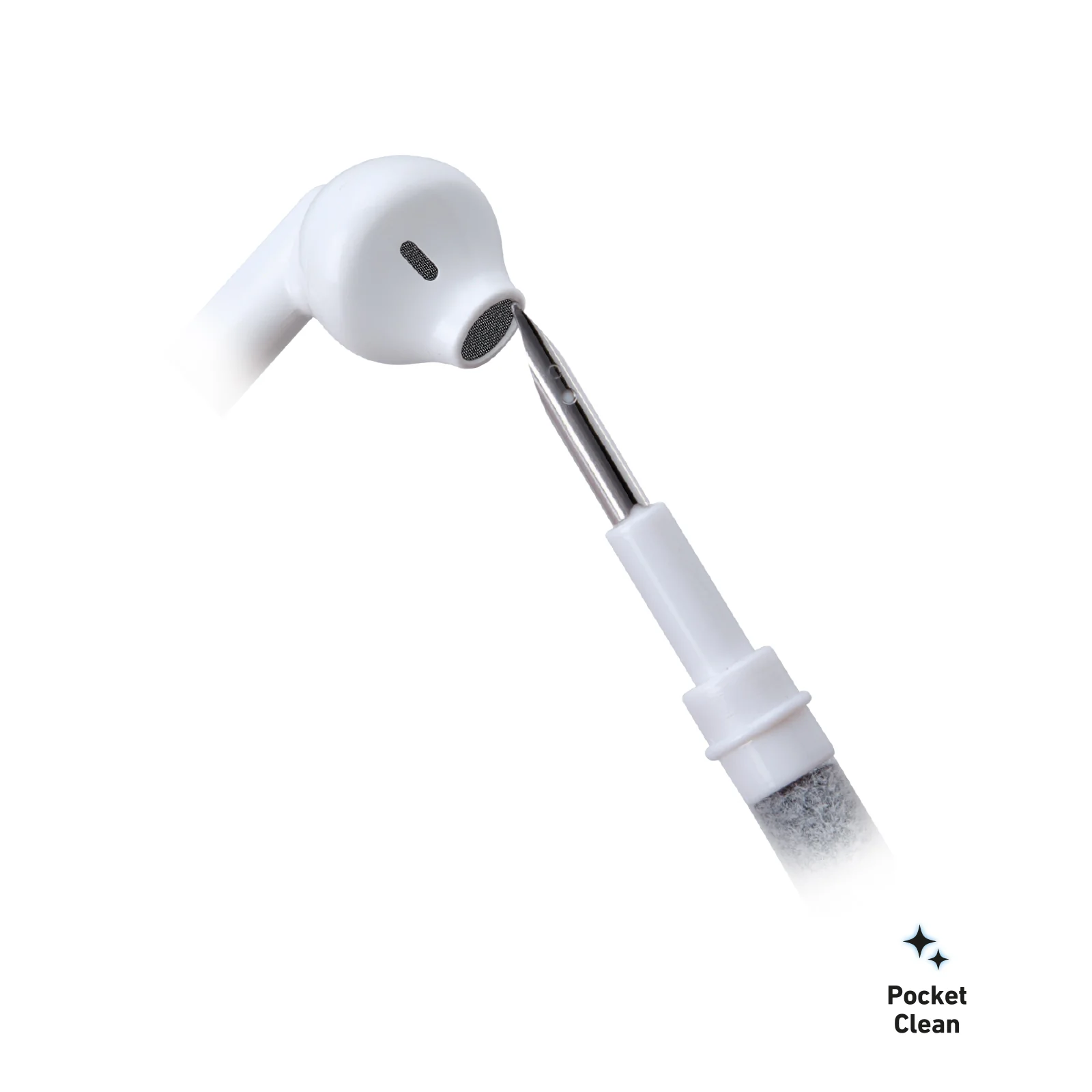 Kit di pulizia 3 in 1 per auricolari con punta in metallo, spazzola e piumino - Image 4