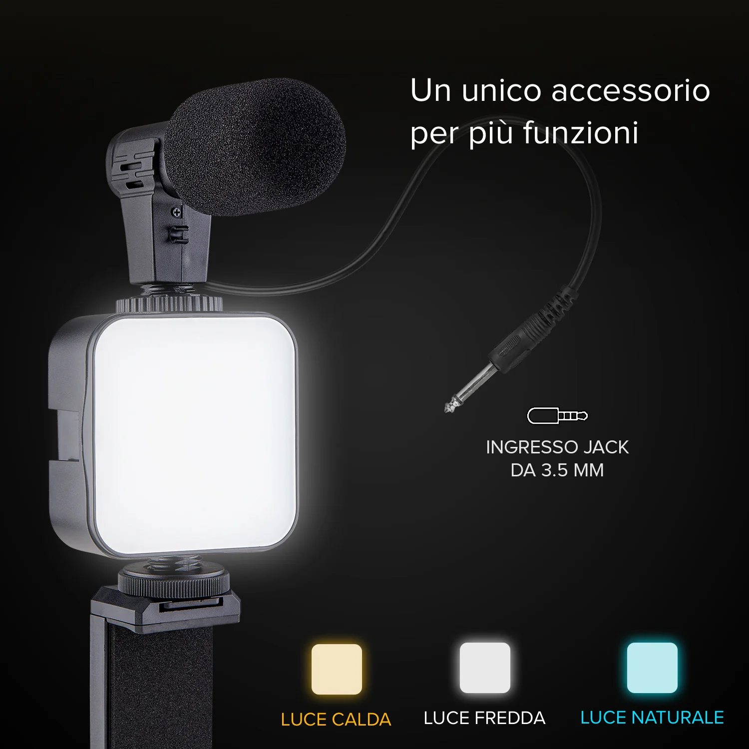 Kit Treppiede pocket con luce LED e microfono - Image 4