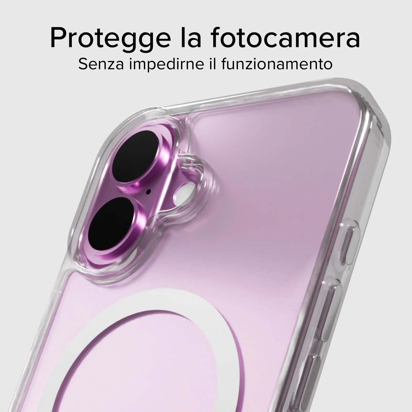 Cover trasparente rigida compatibile con ricarica MagSafe per iPhone 16 Plus - Image 7