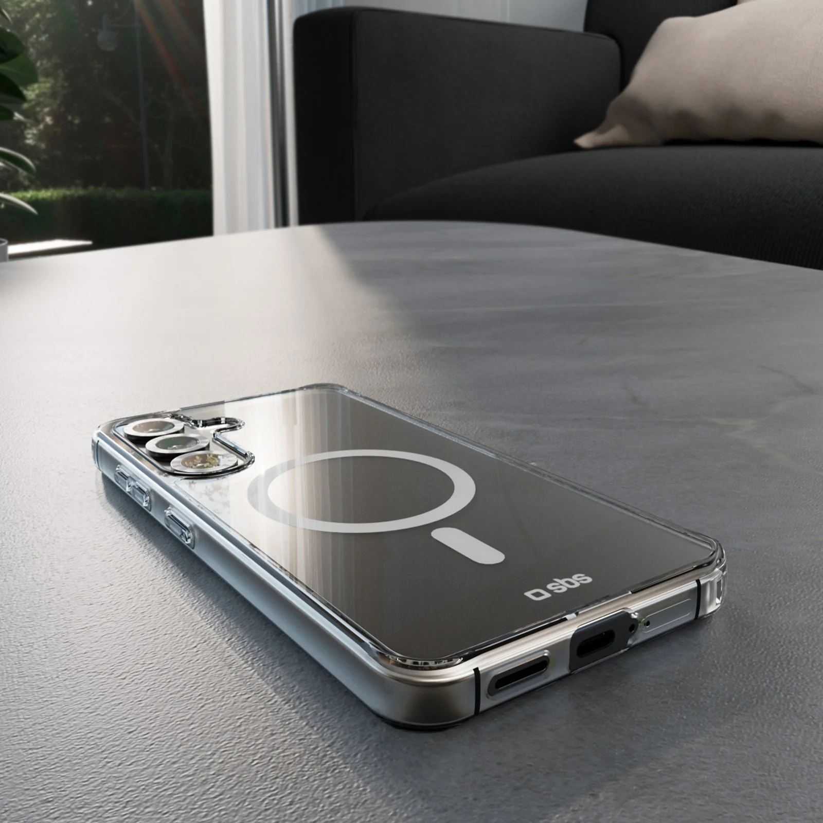Cover rigida compatibile con ricarica wireless magnetica per Samsung S25+ - Image 15