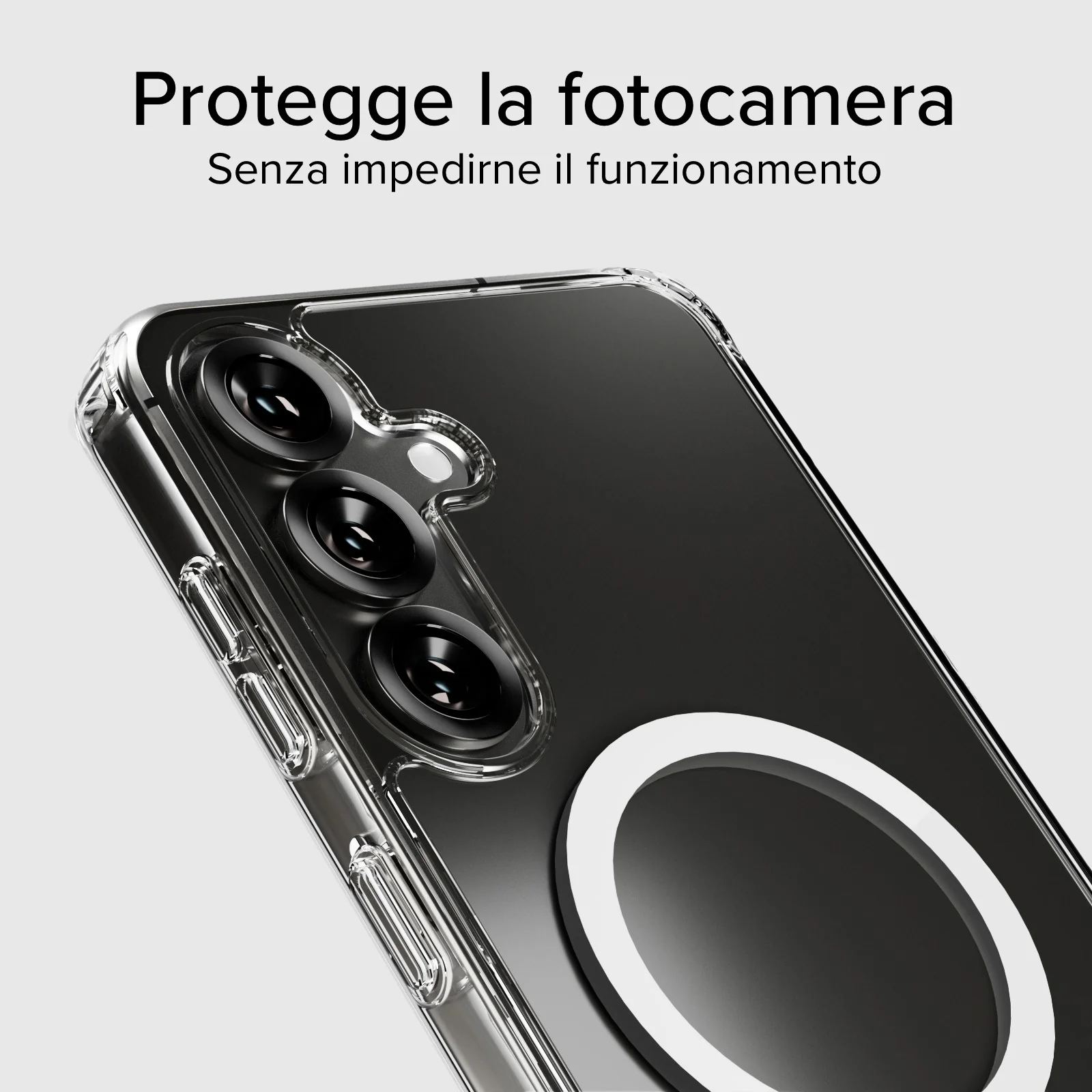 Cover rigida compatibile con ricarica wireless magnetica per Samsung S25+ - Image 7