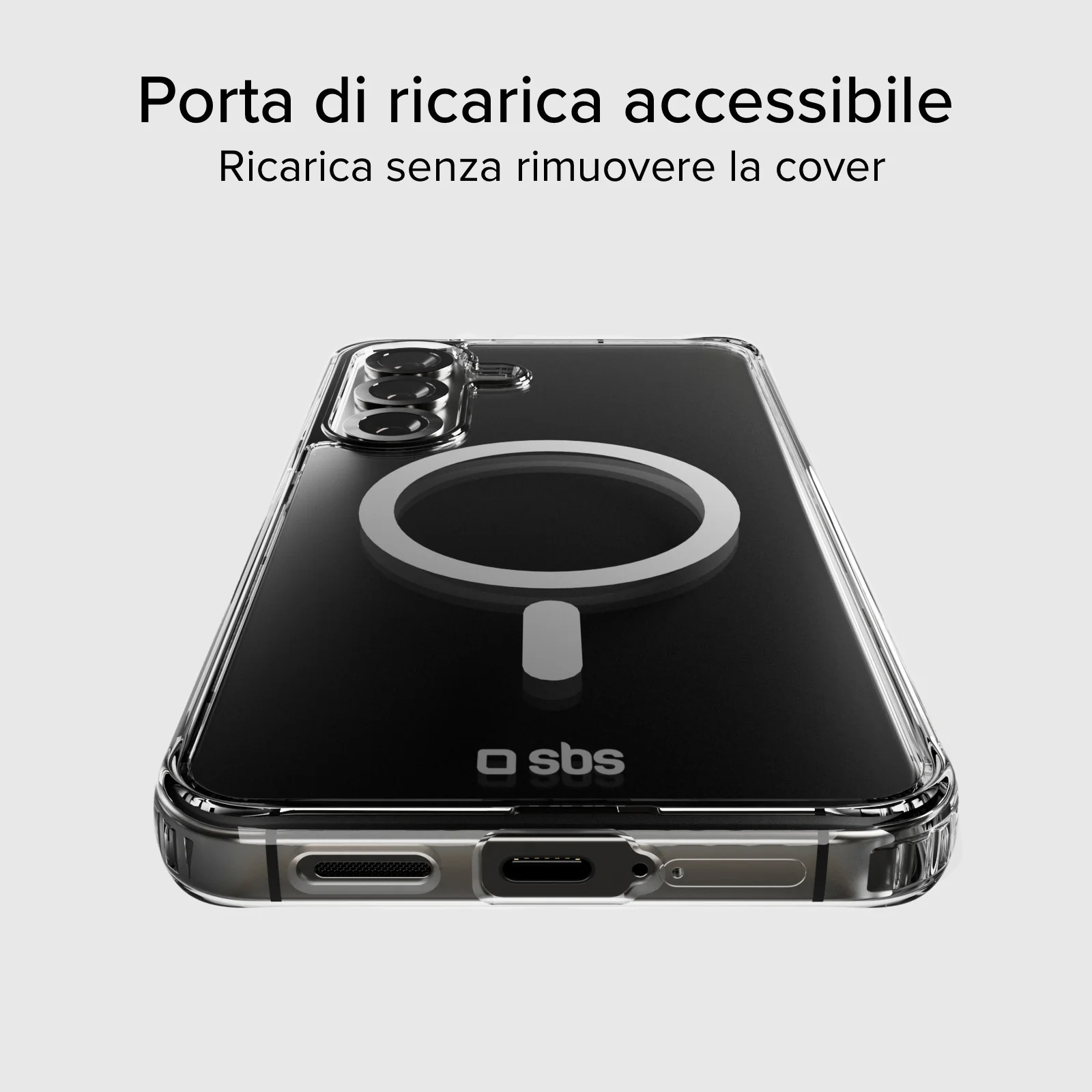 Cover rigida compatibile con ricarica wireless magnetica per Samsung S25 - Image 10