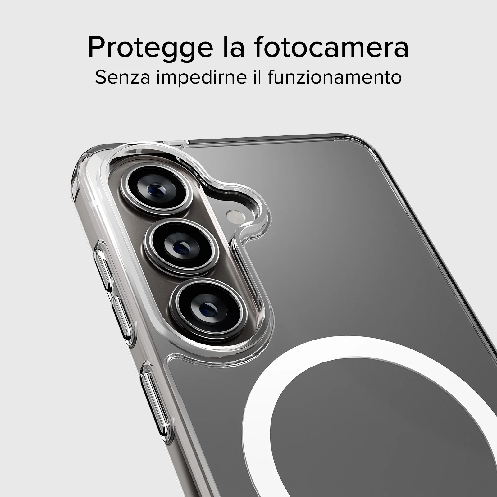 Cover rigida compatibile con ricarica wireless magnetica per Samsung S26 - Image 7