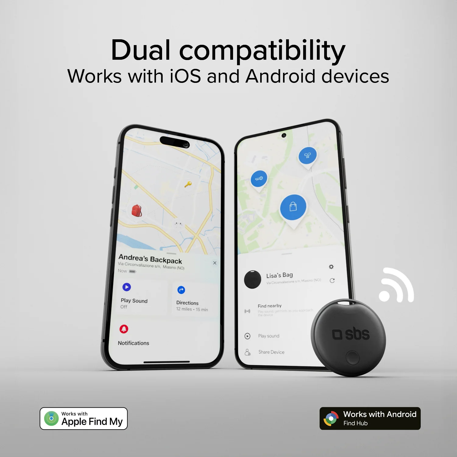 Localizzatori Tracker Wireless compatibili con Apple Find My e Google Find Hub - Image 6