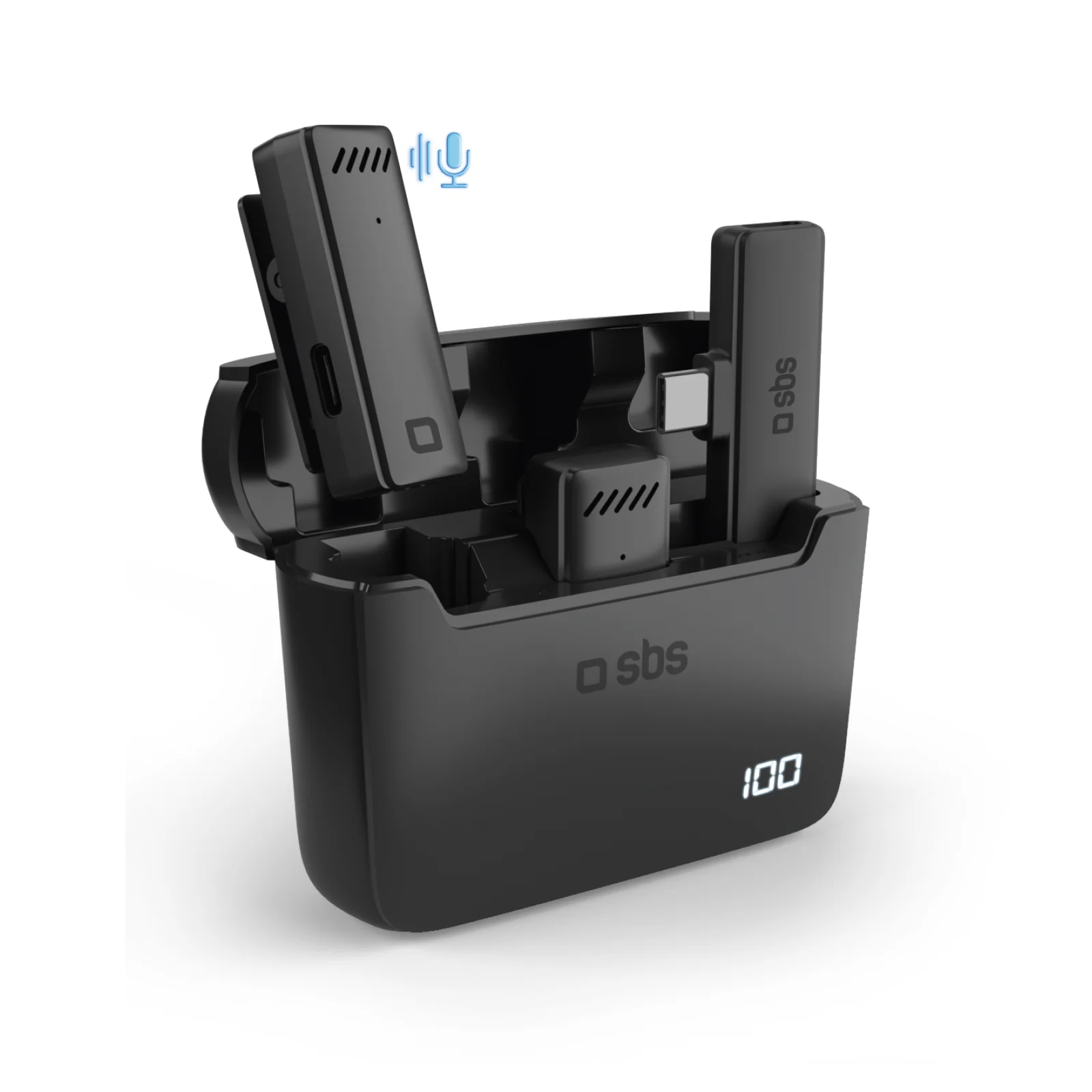 Microfono Wireless con ricevitore USB-C