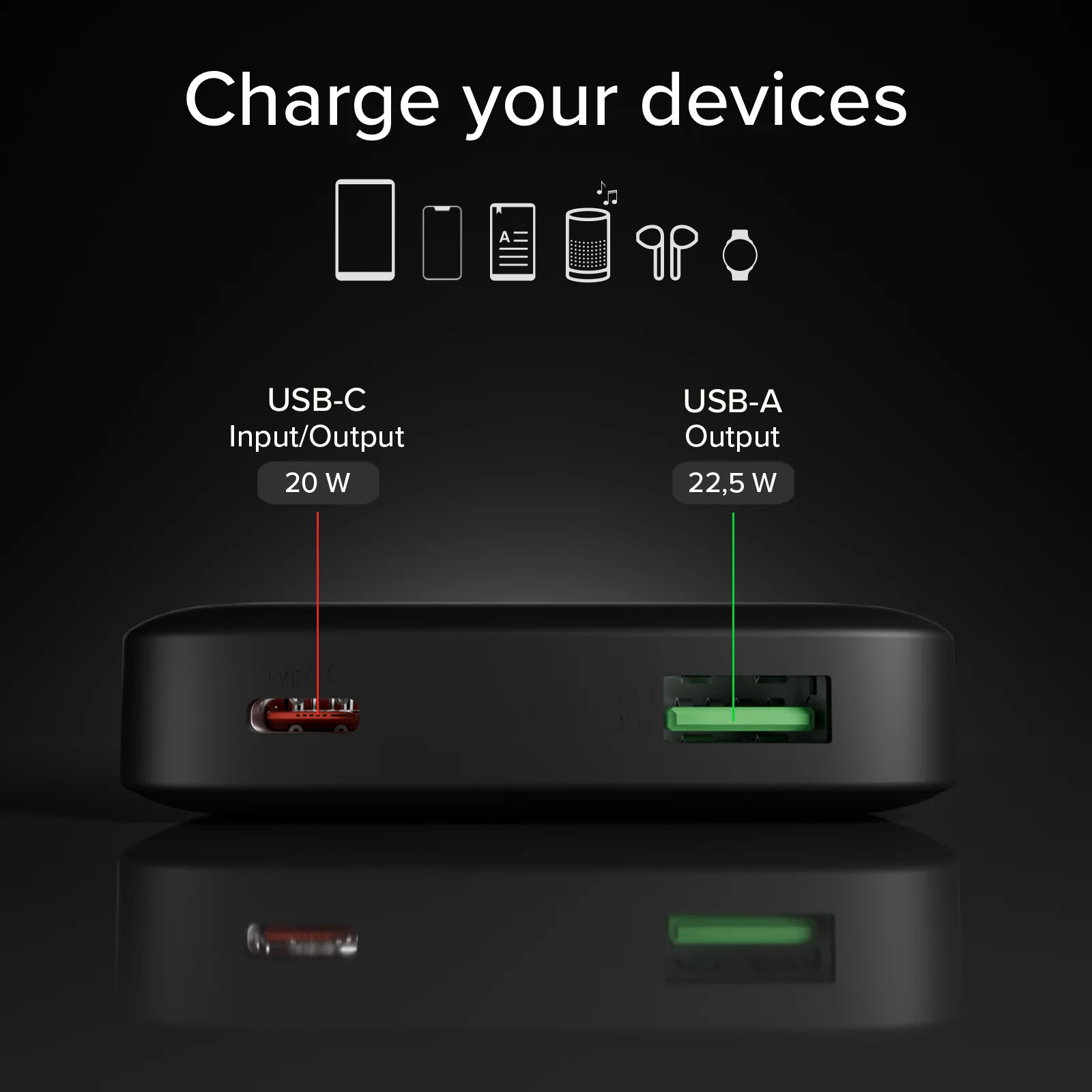 Power Bank 10000 mAh High Density con PD, USB-C e USB-A - Image 10