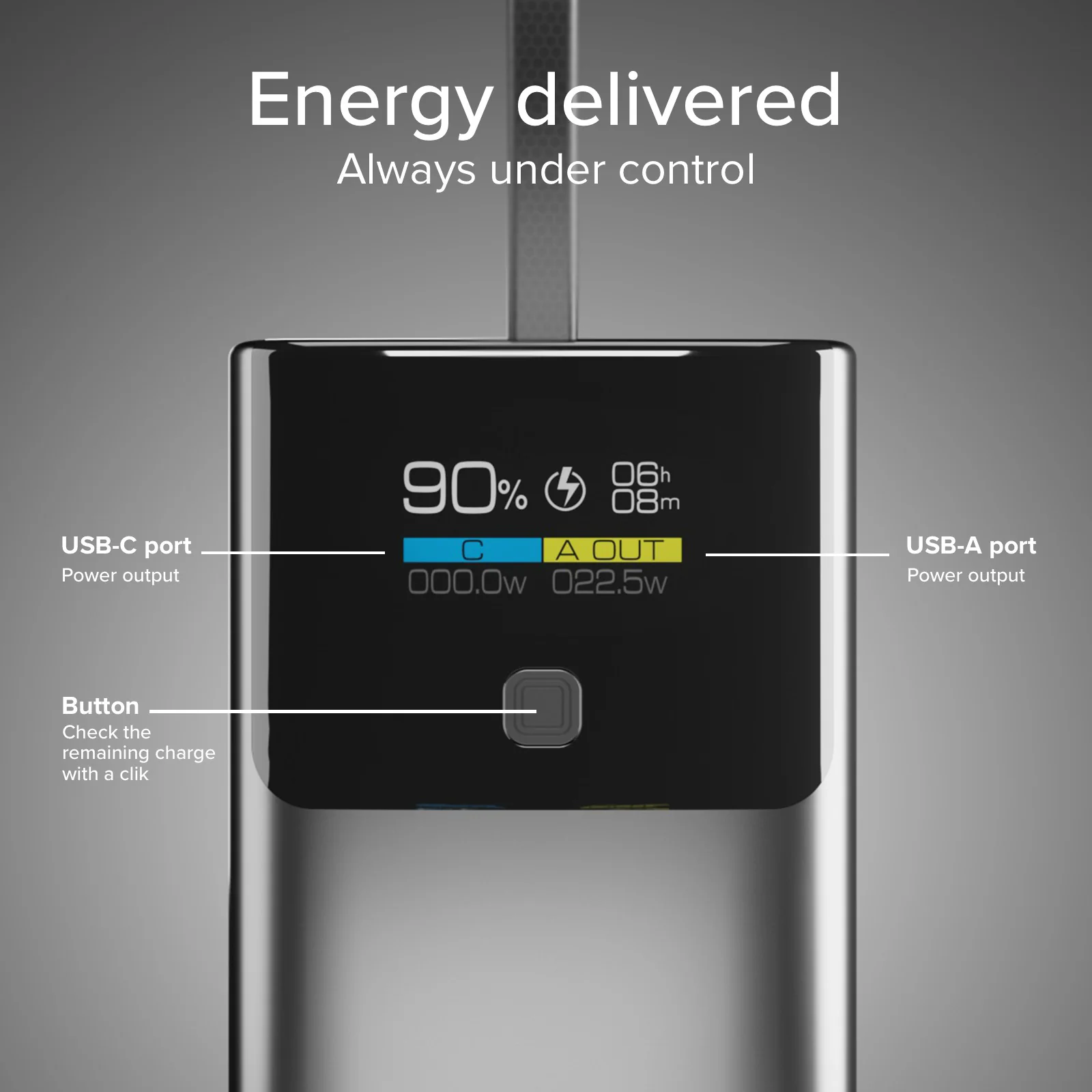 Power Bank 10.000 mAh con LCD PD 20W - Image 12