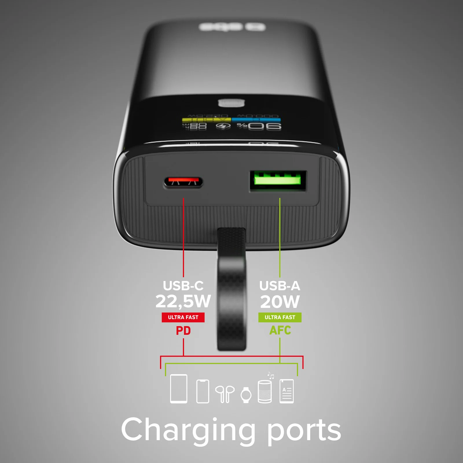 Power Bank 10.000 mAh con LCD PD 20W - Image 6