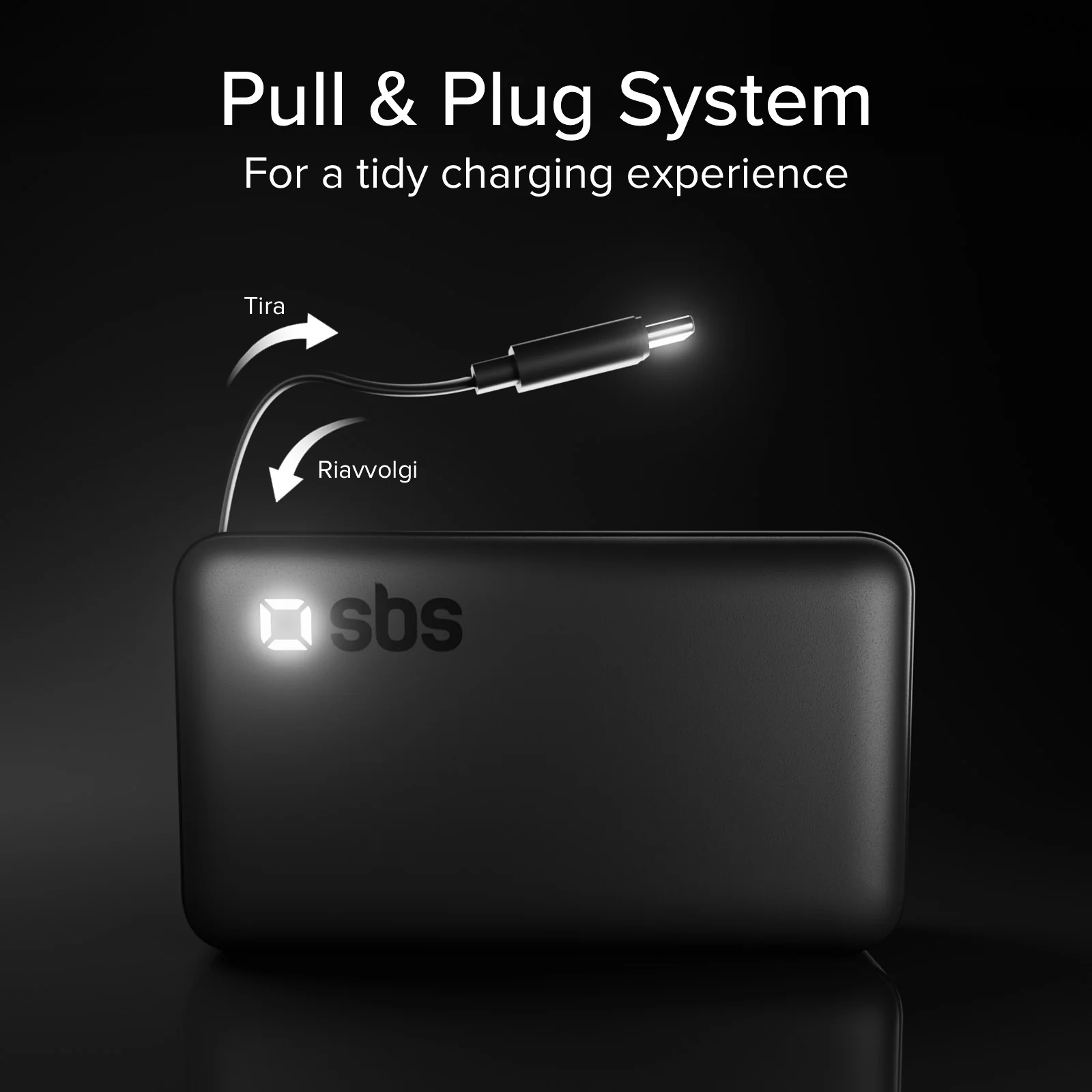 Power Bank 10.000 mAh con cavo USB-C retrattile e ricarica rapida - Image 8