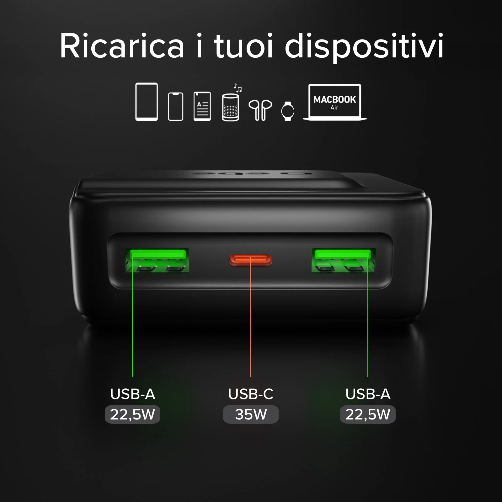 Power bank Power Control 2.0 da 10.000 mAh con display intelligente e ricarica PD da 35 W - Image 14