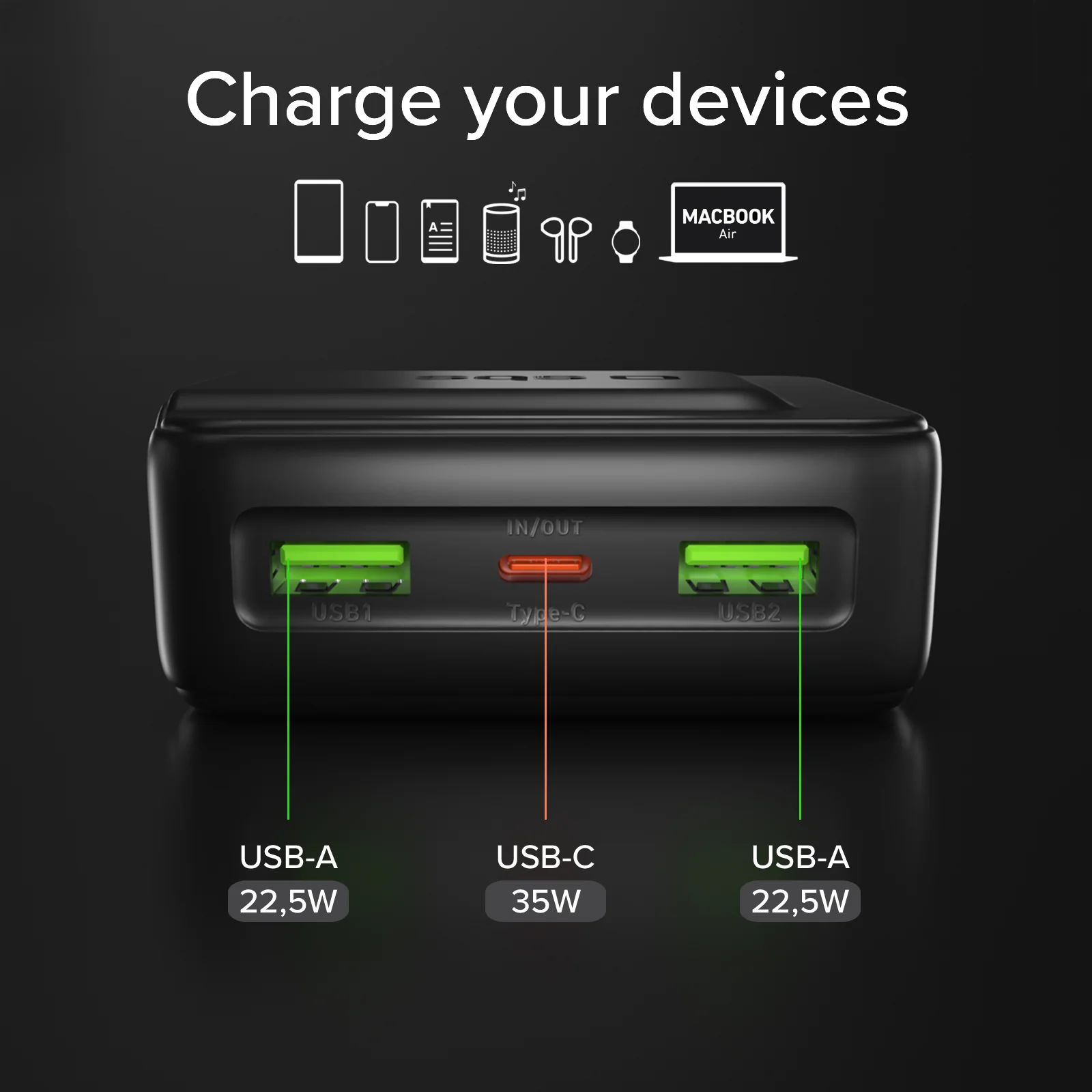 Power bank Power Control 2.0 da 10.000 mAh con display intelligente e ricarica PD da 35 W - Image 15